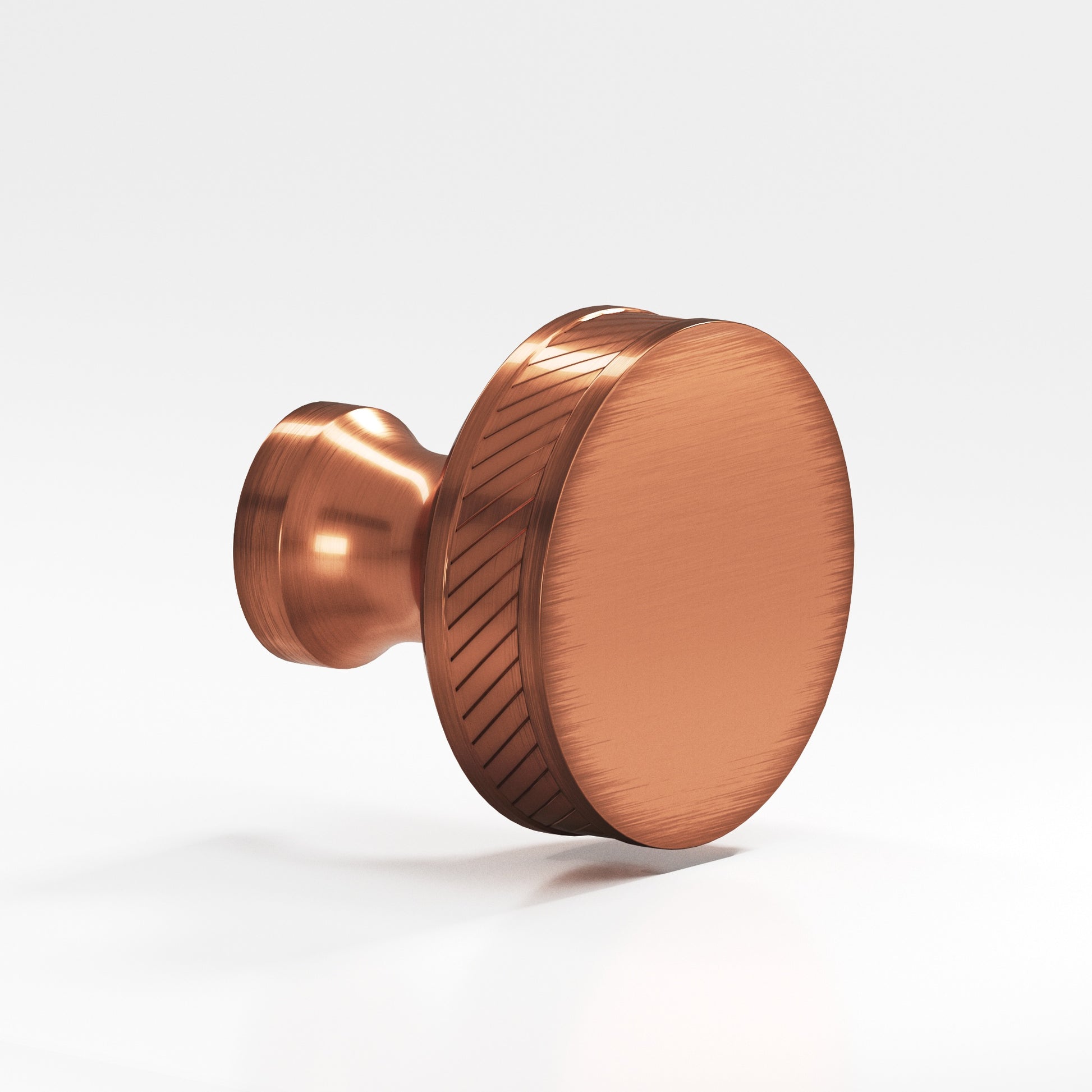 Colonial Bronze Series 578 1.25" Round Single-Knurled Sandwich Cabinet Knob Back-To-Back Shower Kit Antique Copper / 1.25"