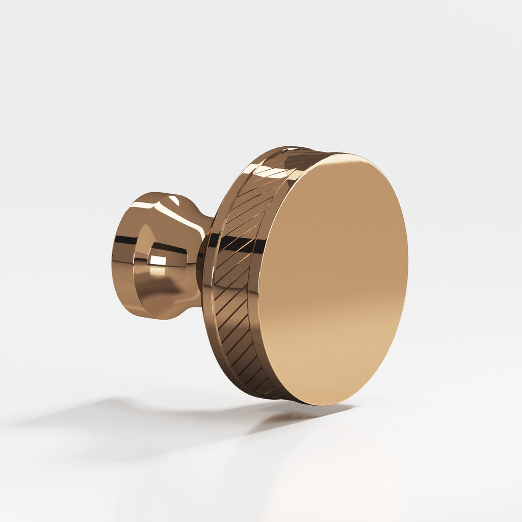 Colonial Bronze Series 578 1.25" Round Single-Knurled Sandwich Cabinet Knob Back-To-Back Shower Kit Polished Bronze / 1.25"