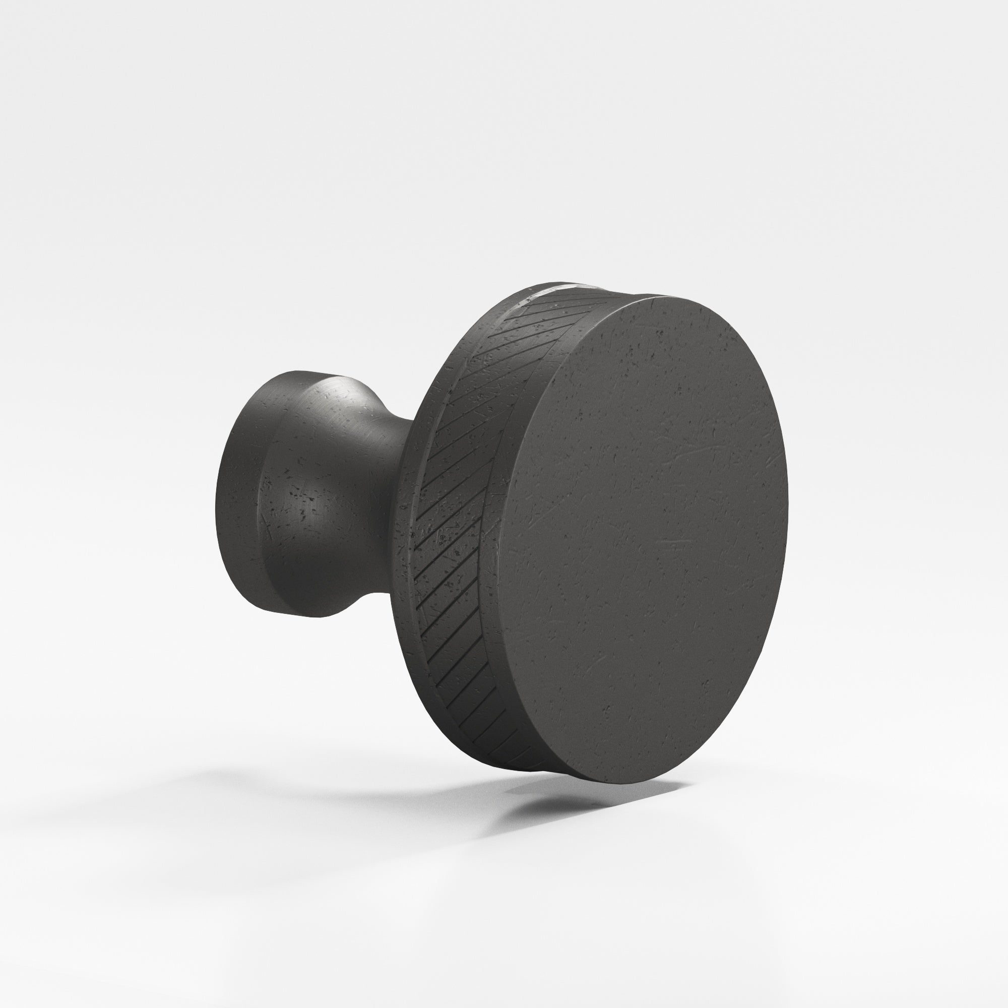 Colonial Bronze Series 577 1" Round Single-Knurled Sandwich Cabinet Knob Distressed Satin Black / 1"