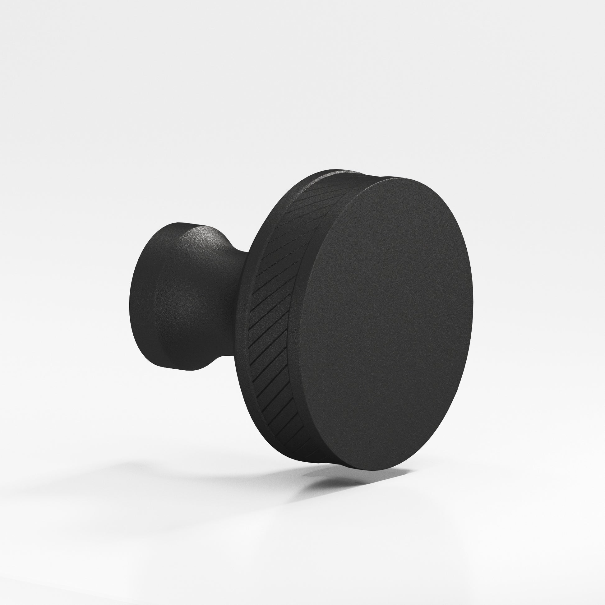 Colonial Bronze Series 579 1.5" Round Single-Knurled Sandwich Cabinet Knob Back-To-Back Shower Kit Frost Black™ / 1.5"