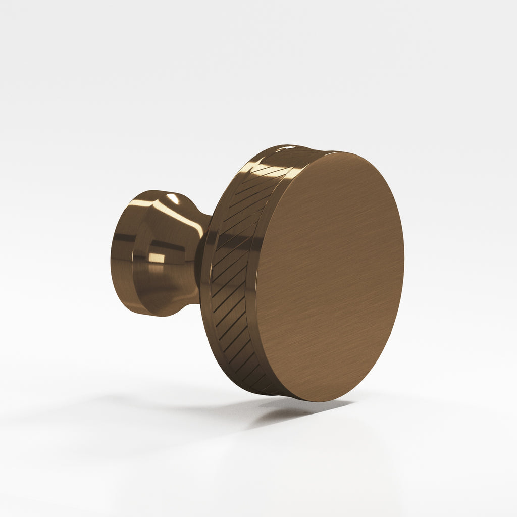 Colonial Bronze Series 578 1.25" Round Single-Knurled Sandwich Cabinet Knob Back-To-Back Shower Kit Light Statuary Bronze / 1.25"