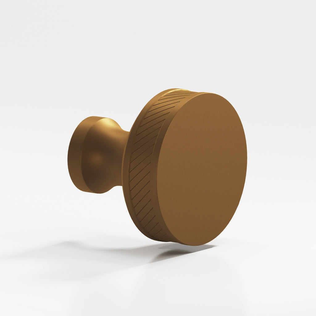 Colonial Bronze Series 578 1.25" Round Single-Knurled Sandwich Cabinet Knob Back-To-Back Shower Kit Matte Light Statuary Bronze / 1.25"