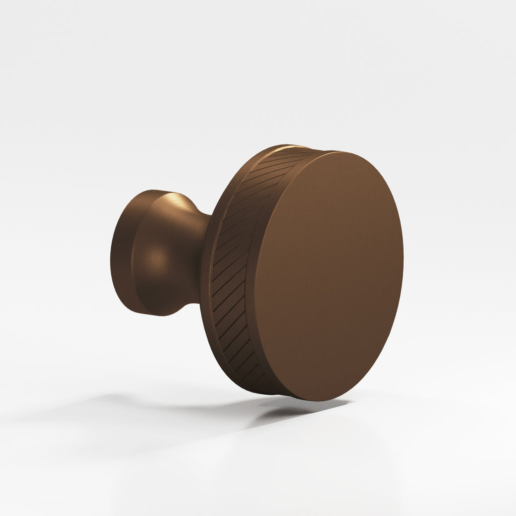 Colonial Bronze Series 578 1.25" Round Single-Knurled Sandwich Cabinet Knob Back-To-Back Shower Kit Matte Oil Rubbed Bronze / 1.25"