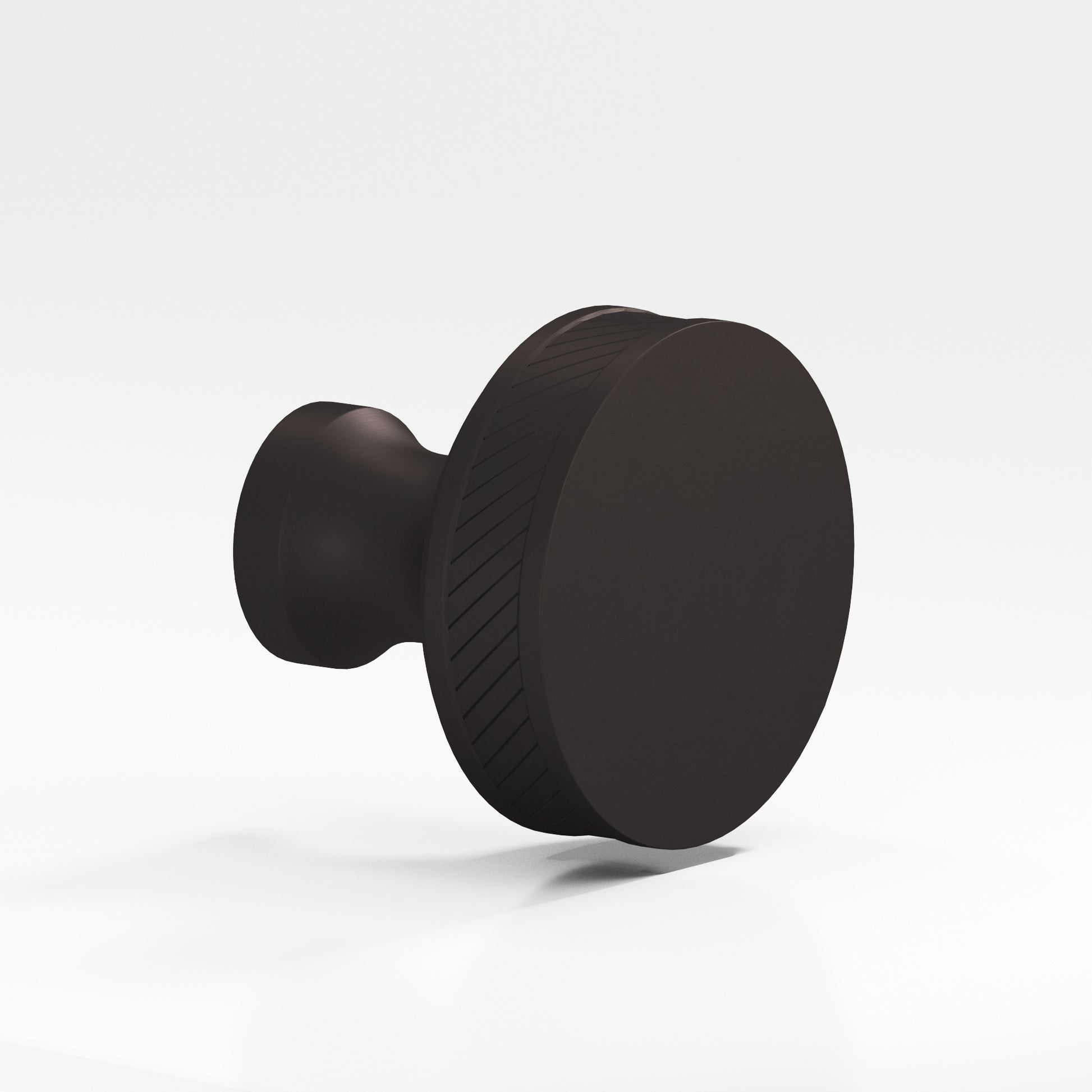 Colonial Bronze Series 578 1.25" Round Single-Knurled Sandwich Cabinet Knob Back-To-Back Shower Kit Matte Dark Statuary Bronze / 1.25"