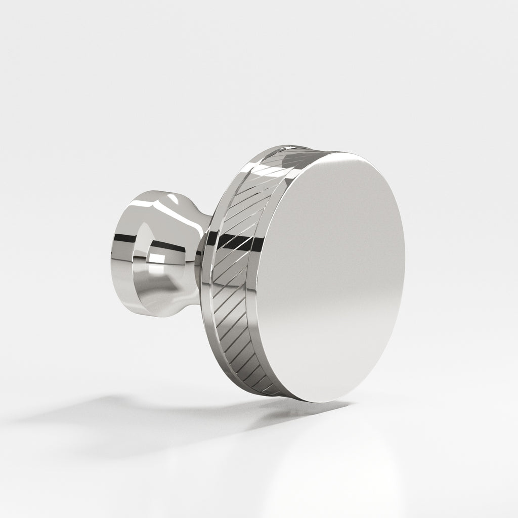 Colonial Bronze Series 578 1.25" Round Single-Knurled Sandwich Cabinet Knob Back-To-Back Shower Kit Polished Nickel / 1.25"