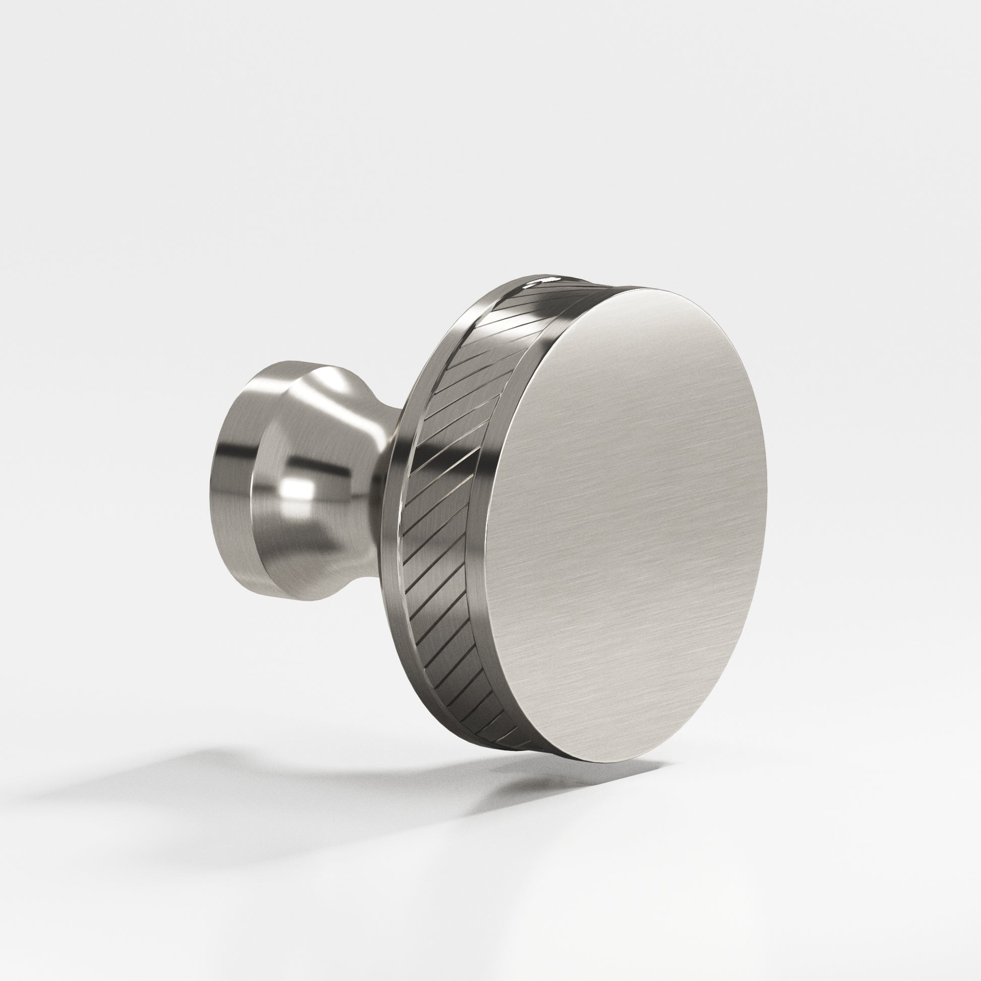 Colonial Bronze Series 578 1.25" Round Single-Knurled Sandwich Cabinet Knob Back-To-Back Shower Kit Satin Nickel / 1.25"