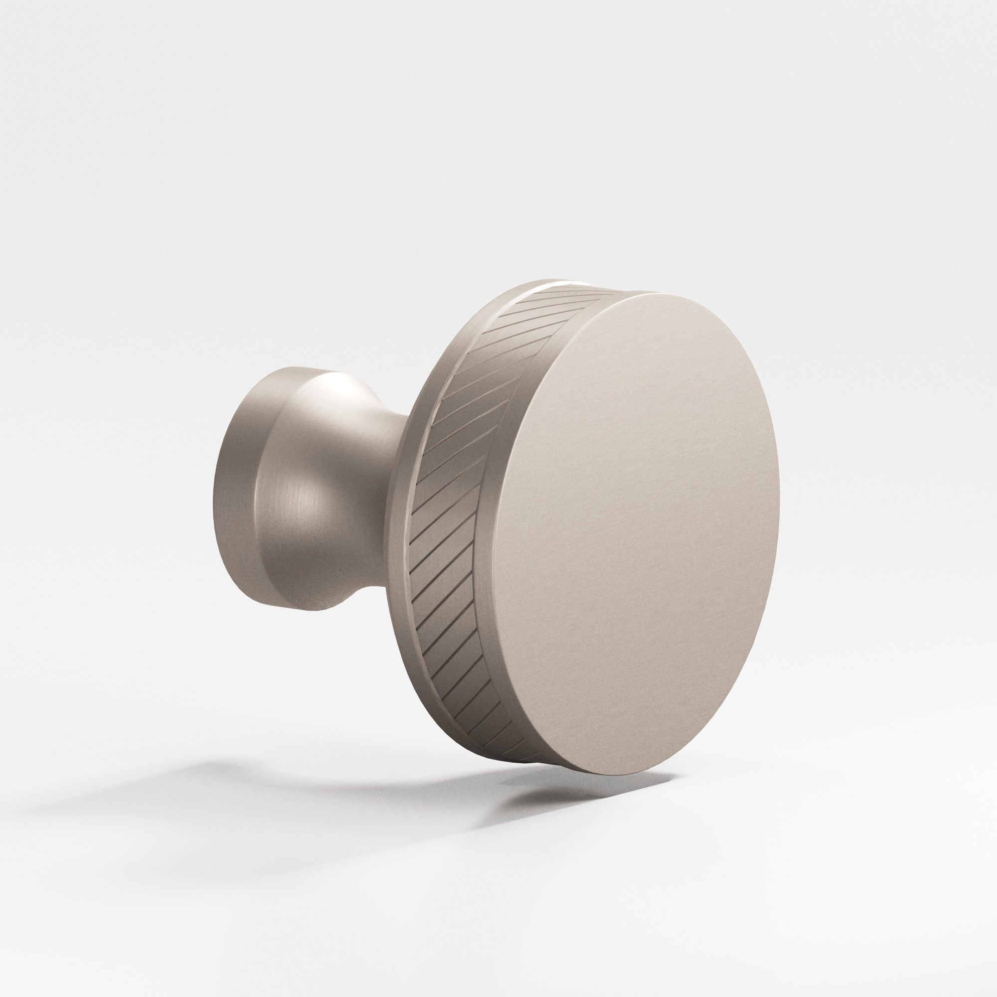 Colonial Bronze Series 578 1.25" Round Single-Knurled Sandwich Cabinet Knob Back-To-Back Shower Kit Matte Satin Nickel / 1.25"