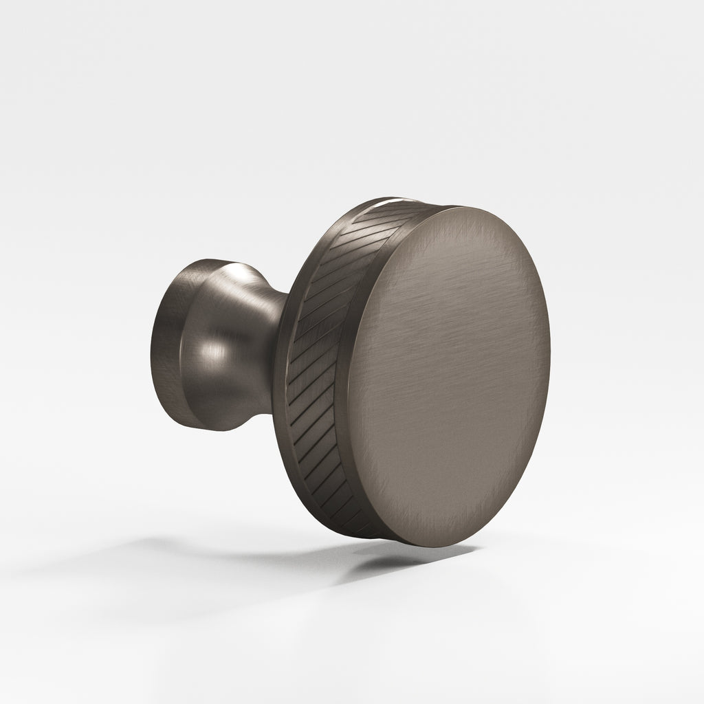 Colonial Bronze Series 578 1.25" Round Single-Knurled Sandwich Cabinet Knob Back-To-Back Shower Kit Pewter / 1.25"