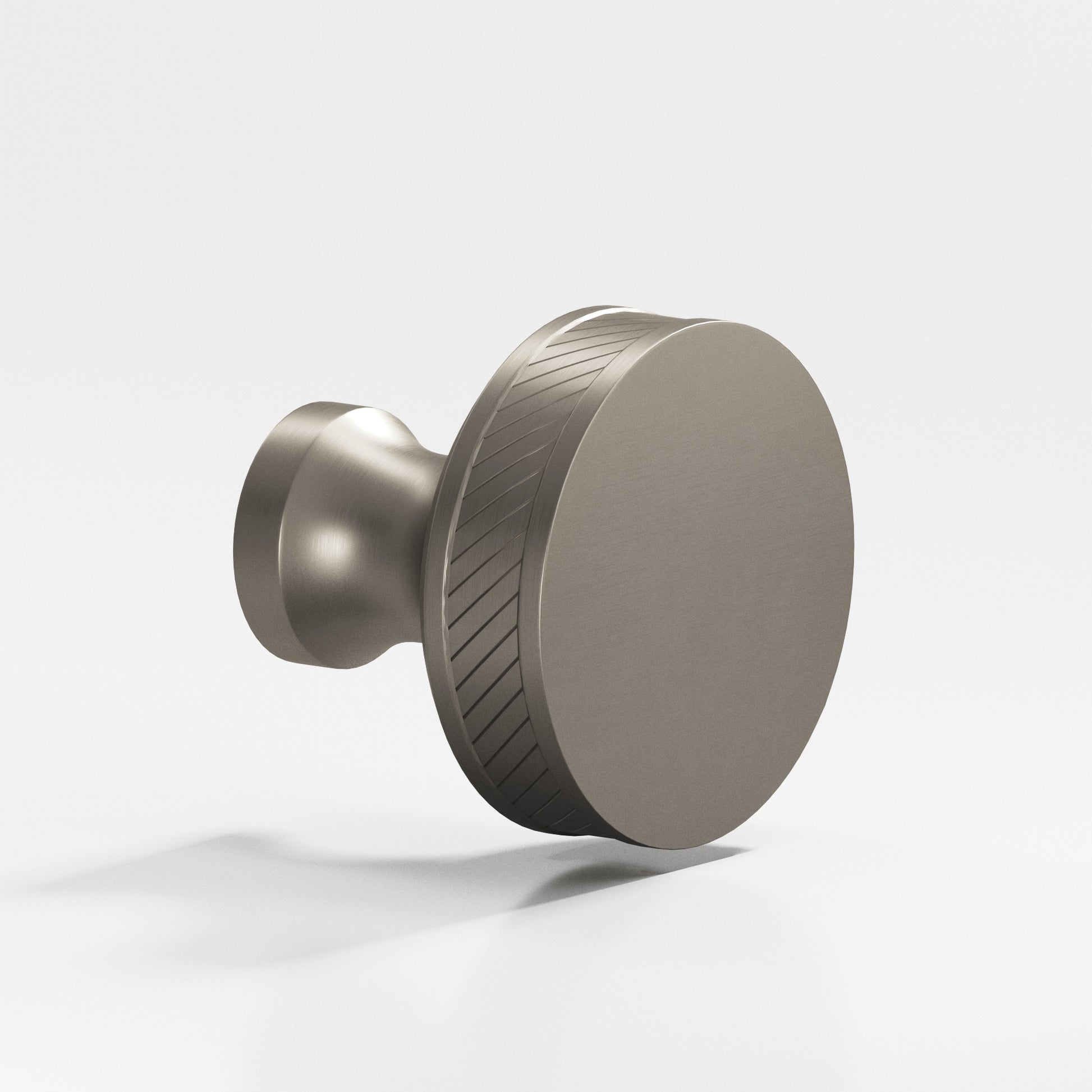 Colonial Bronze Series 578 1.25" Round Single-Knurled Sandwich Cabinet Knob Back-To-Back Shower Kit Matte Pewter / 1.25"