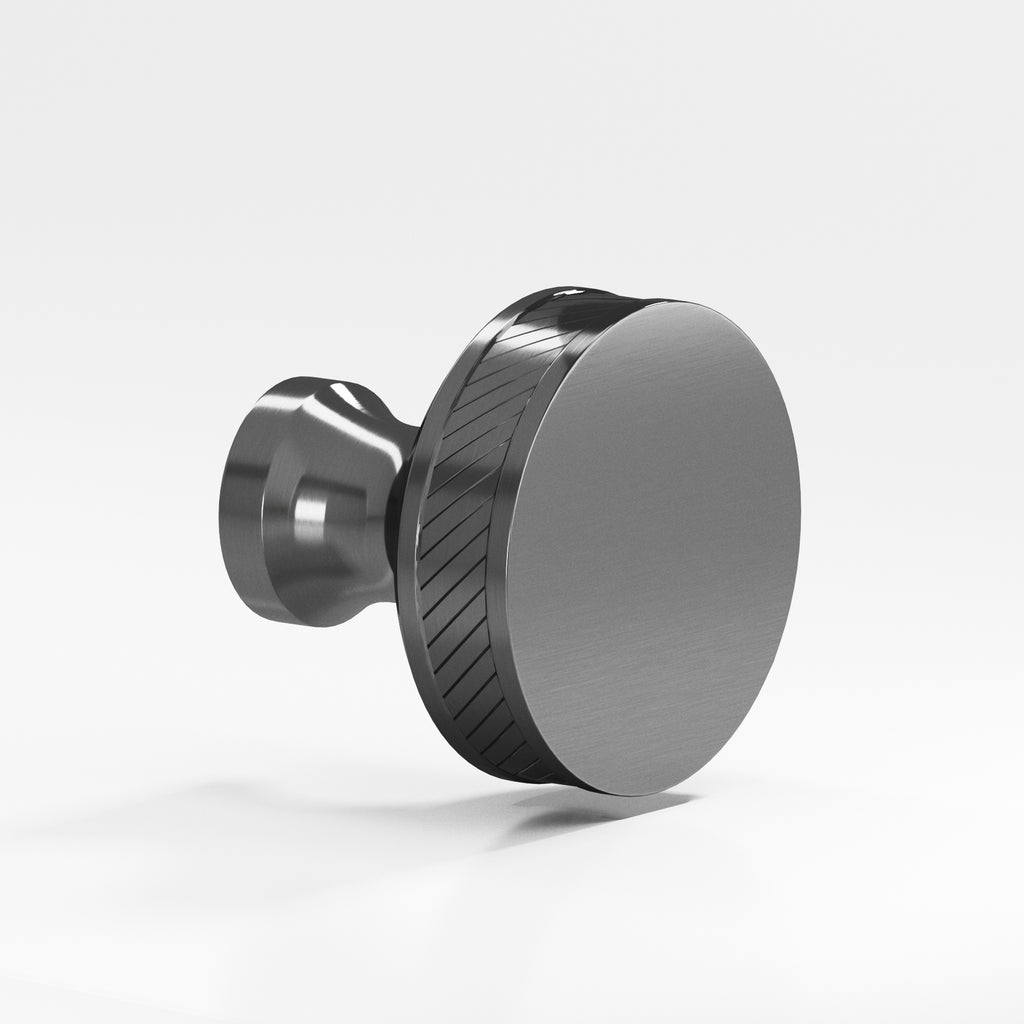 Colonial Bronze Series 578 1.25" Round Single-Knurled Sandwich Cabinet Knob Back-To-Back Shower Kit Graphite / 1.25"