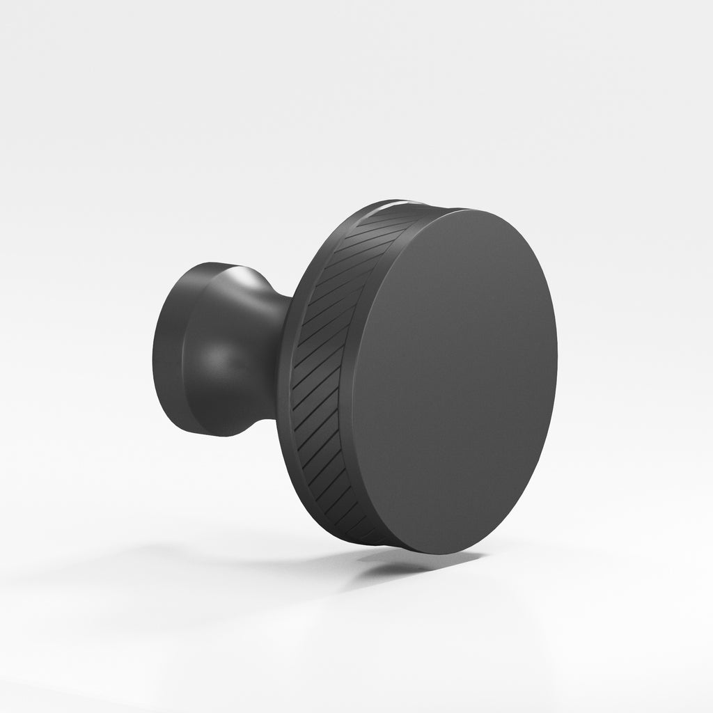 Colonial Bronze Series 578 1.25" Round Single-Knurled Sandwich Cabinet Knob Back-To-Back Shower Kit Matte Graphite / 1.25"