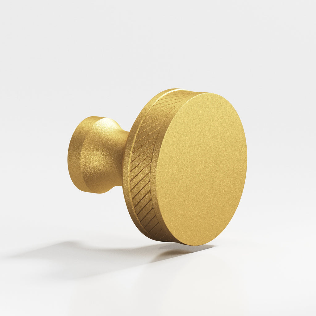 Colonial Bronze Series 578 1.25" Round Single-Knurled Sandwich Cabinet Knob Back-To-Back Shower Kit Frost Brass™ / 1.25"