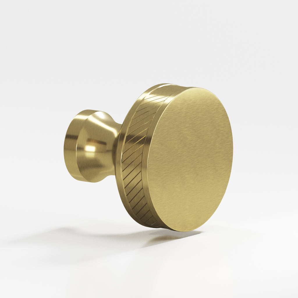 Colonial Bronze Series 578 1.25" Round Single-Knurled Sandwich Cabinet Knob Back-To-Back Shower Kit Antique Brass / 1.25"
