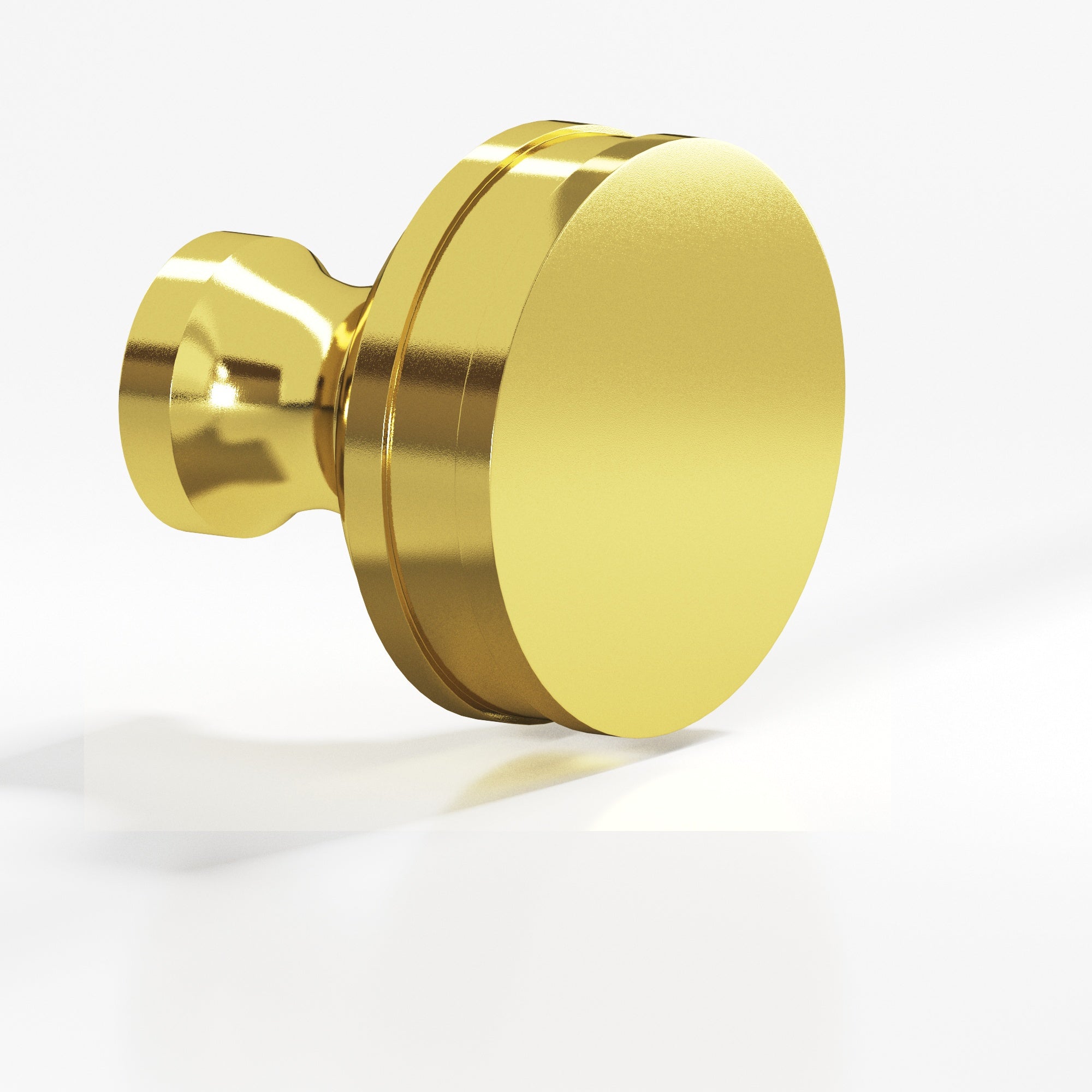 Colonial Bronze Series 581 1.25" Round Smooth Sandwich Cabinet Knob Back-To-Back Shower Kit French Gold / 1.25"