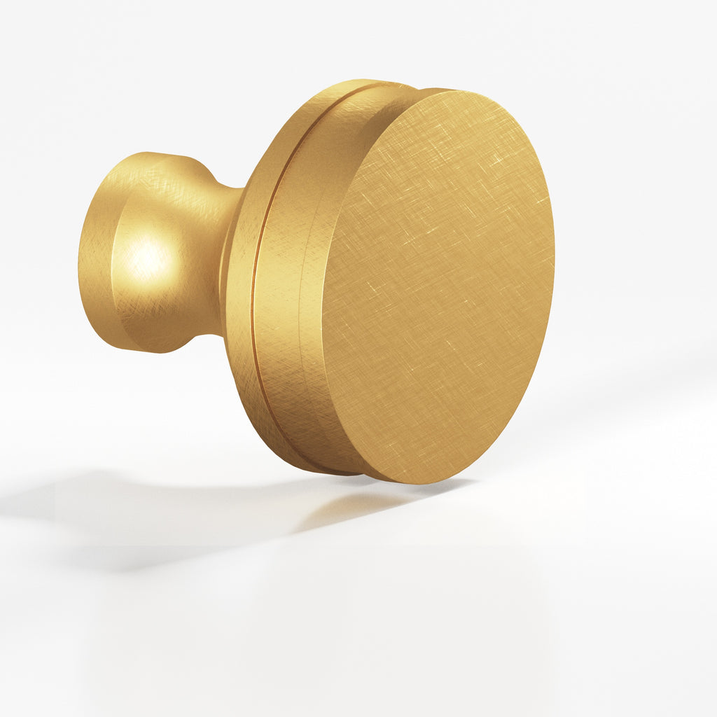 Colonial Bronze Series 582 1.5" Round Smooth Sandwich Cabinet Knob Back-To-Back Shower Kit Weathered Brass / 1.5"