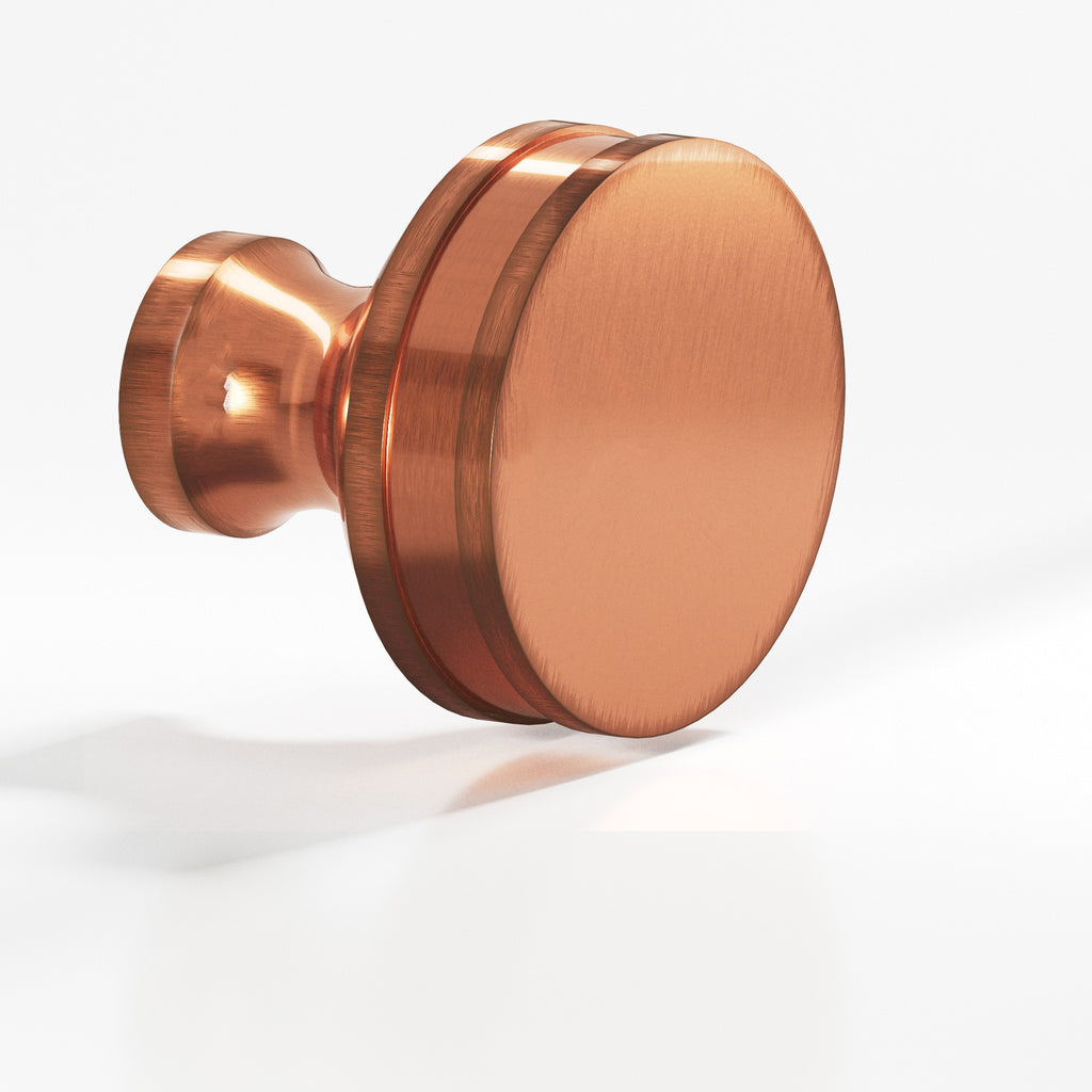 Colonial Bronze Series 582 1.5" Round Smooth Sandwich Cabinet Knob Back-To-Back Shower Kit Antique Copper / 1.5"