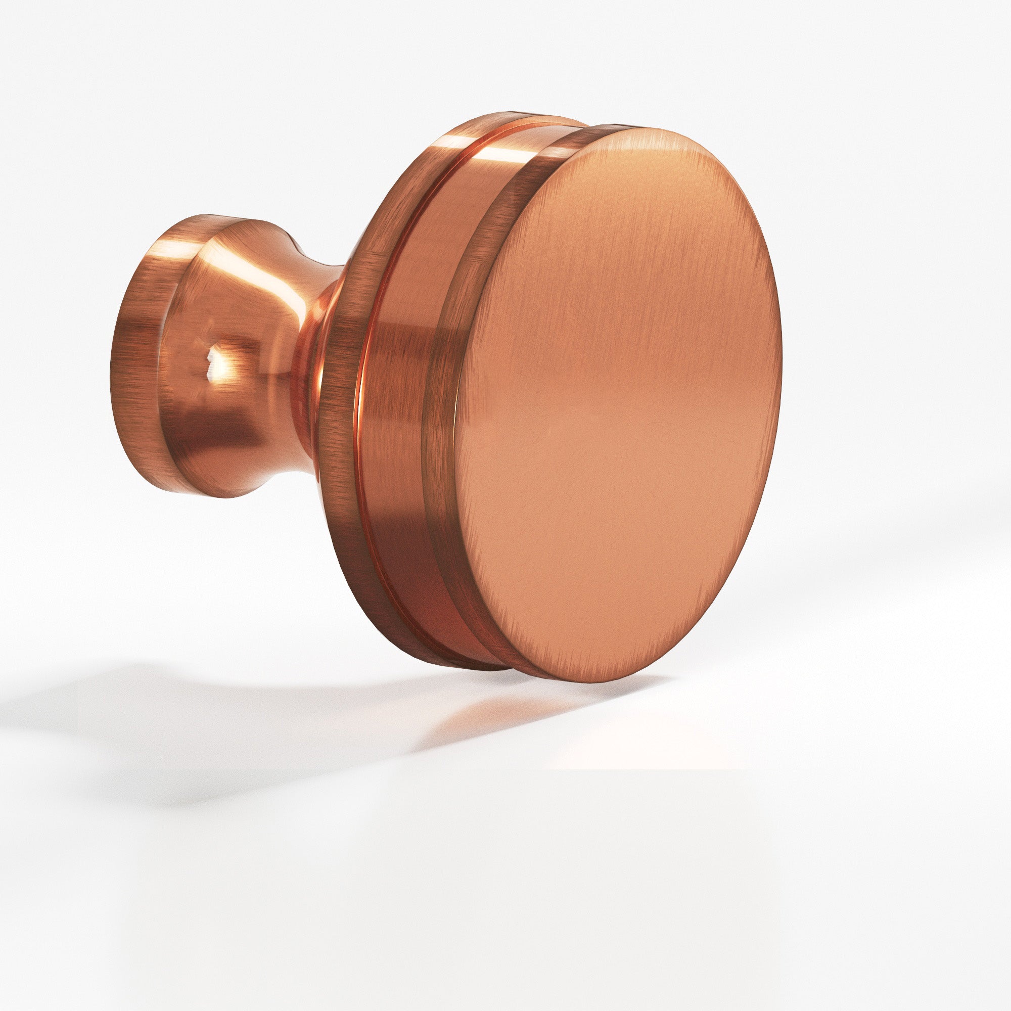 Colonial Bronze Series 581 1.25" Round Smooth Sandwich Cabinet Knob Back-To-Back Shower Kit Antique Copper / 1.25"