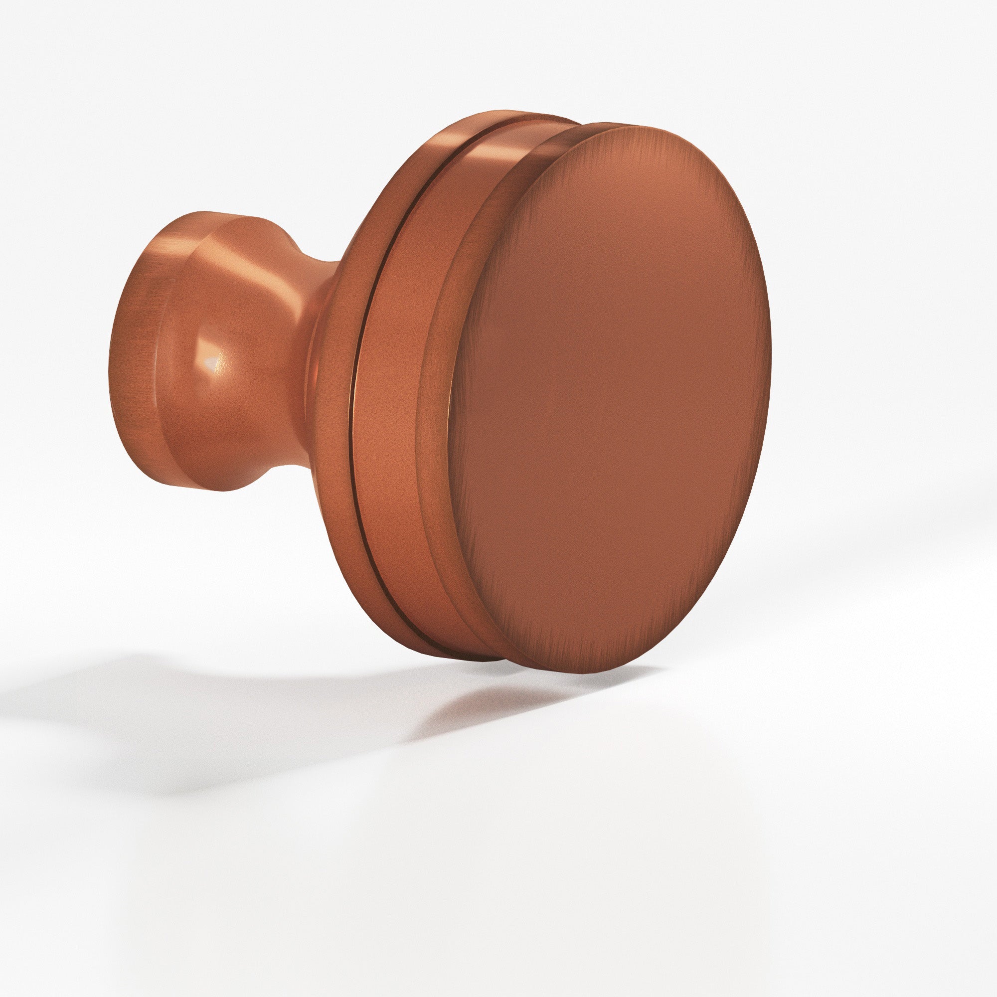 Colonial Bronze Series 581 1.25" Round Smooth Sandwich Cabinet Knob Back-To-Back Shower Kit Matte Antique Copper / 1.25"