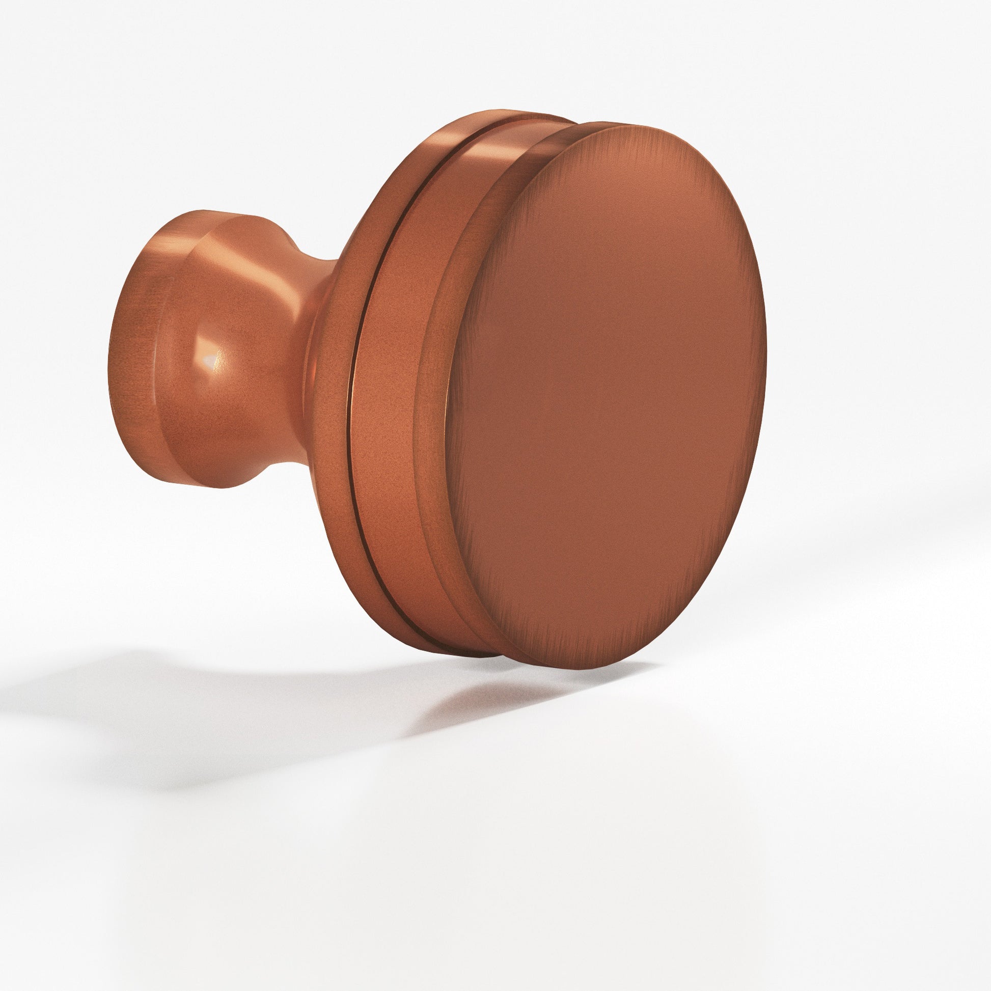 Colonial Bronze Series 582 1.5" Round Smooth Sandwich Cabinet Knob Back-To-Back Shower Kit Matte Antique Copper / 1.5"