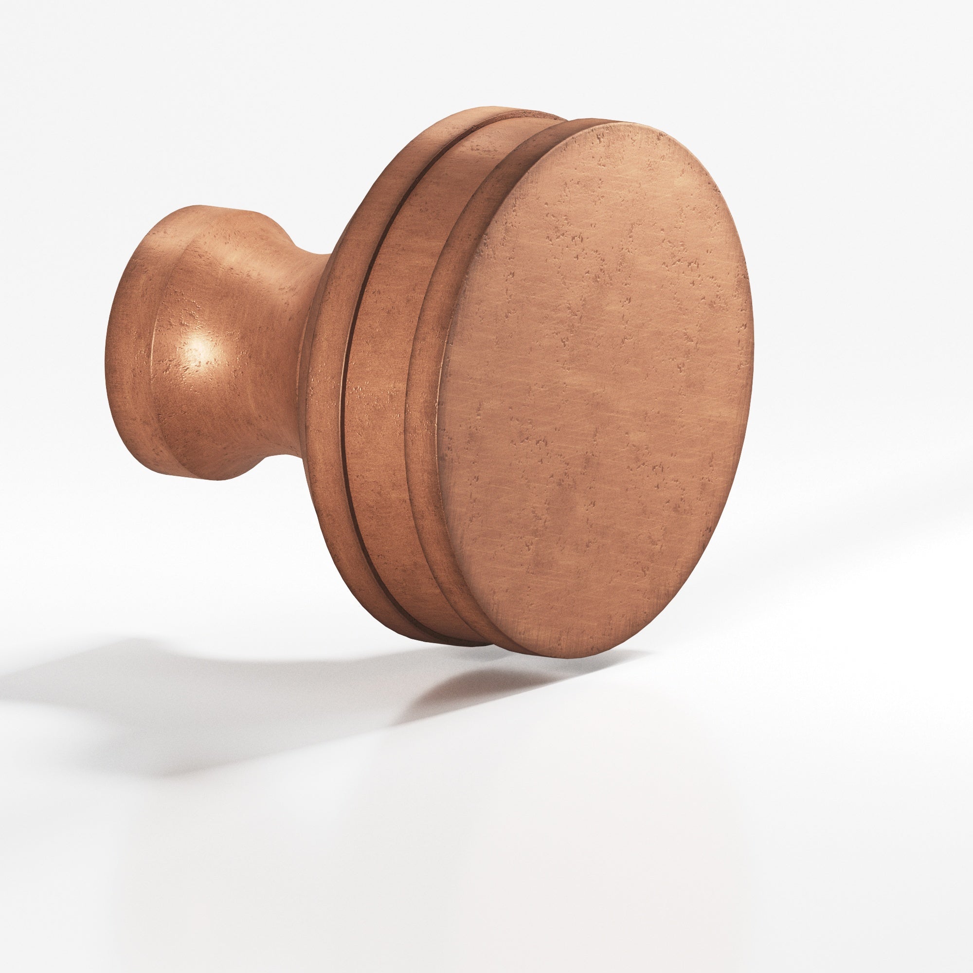 Colonial Bronze Series 581 1.25" Round Smooth Sandwich Cabinet Knob Back-To-Back Shower Kit Distressed Antique Copper / 1.25"