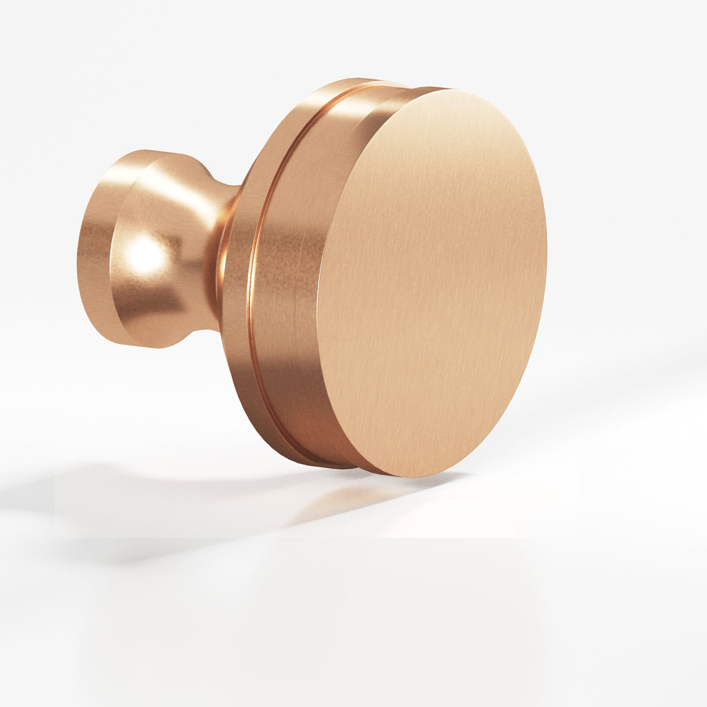 Colonial Bronze Series 581 1.25" Round Smooth Sandwich Cabinet Knob Back-To-Back Shower Kit Satin Bronze / 1.25"