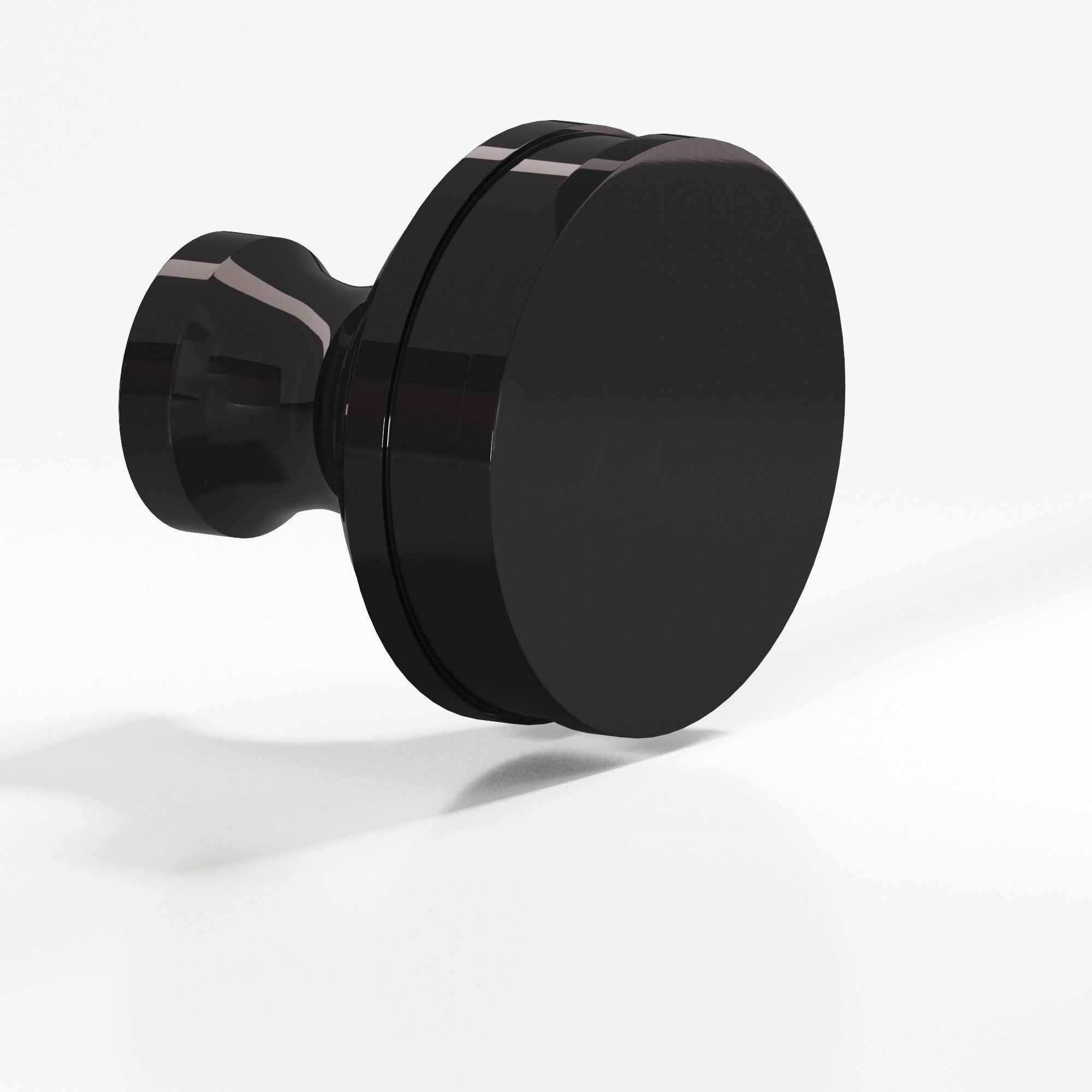 Colonial Bronze Series 581 1.25" Round Smooth Sandwich Cabinet Knob Back-To-Back Shower Kit Satin Black / 1.25"