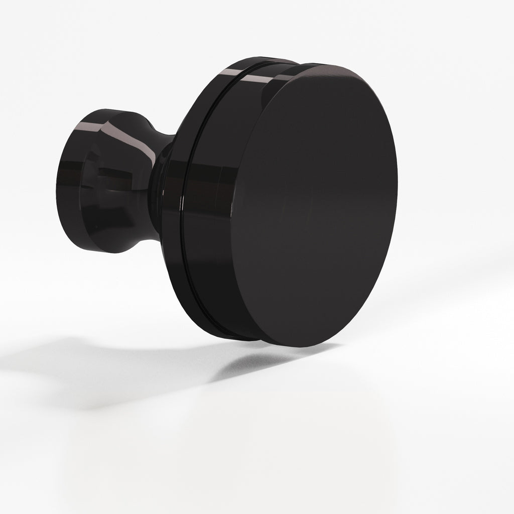 Colonial Bronze Series 582 1.5" Round Smooth Sandwich Cabinet Knob Back-To-Back Shower Kit Satin Black / 1.5"