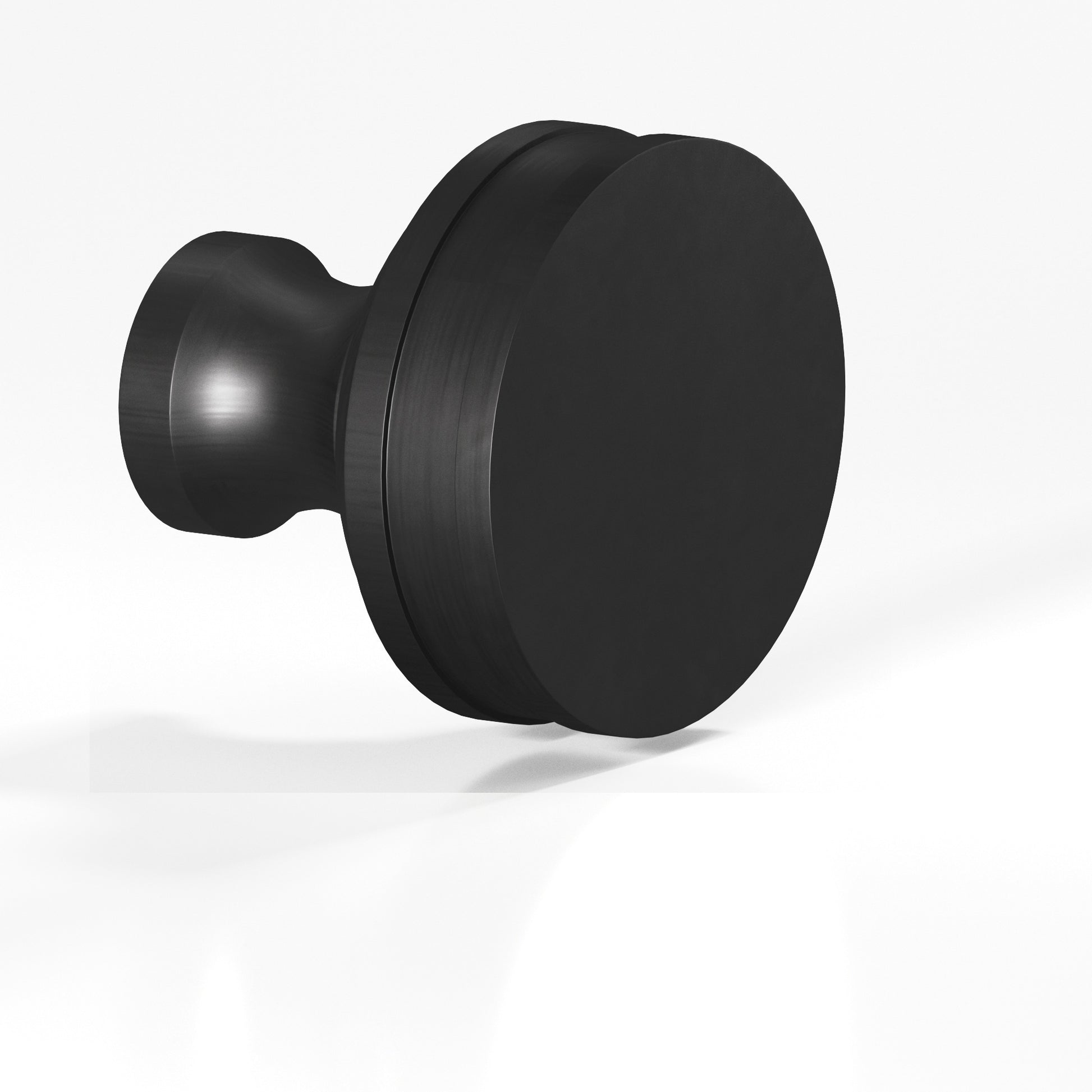Colonial Bronze Series 582 1.5" Round Smooth Sandwich Cabinet Knob Back-To-Back Shower Kit Matte Satin Black / 1.5"