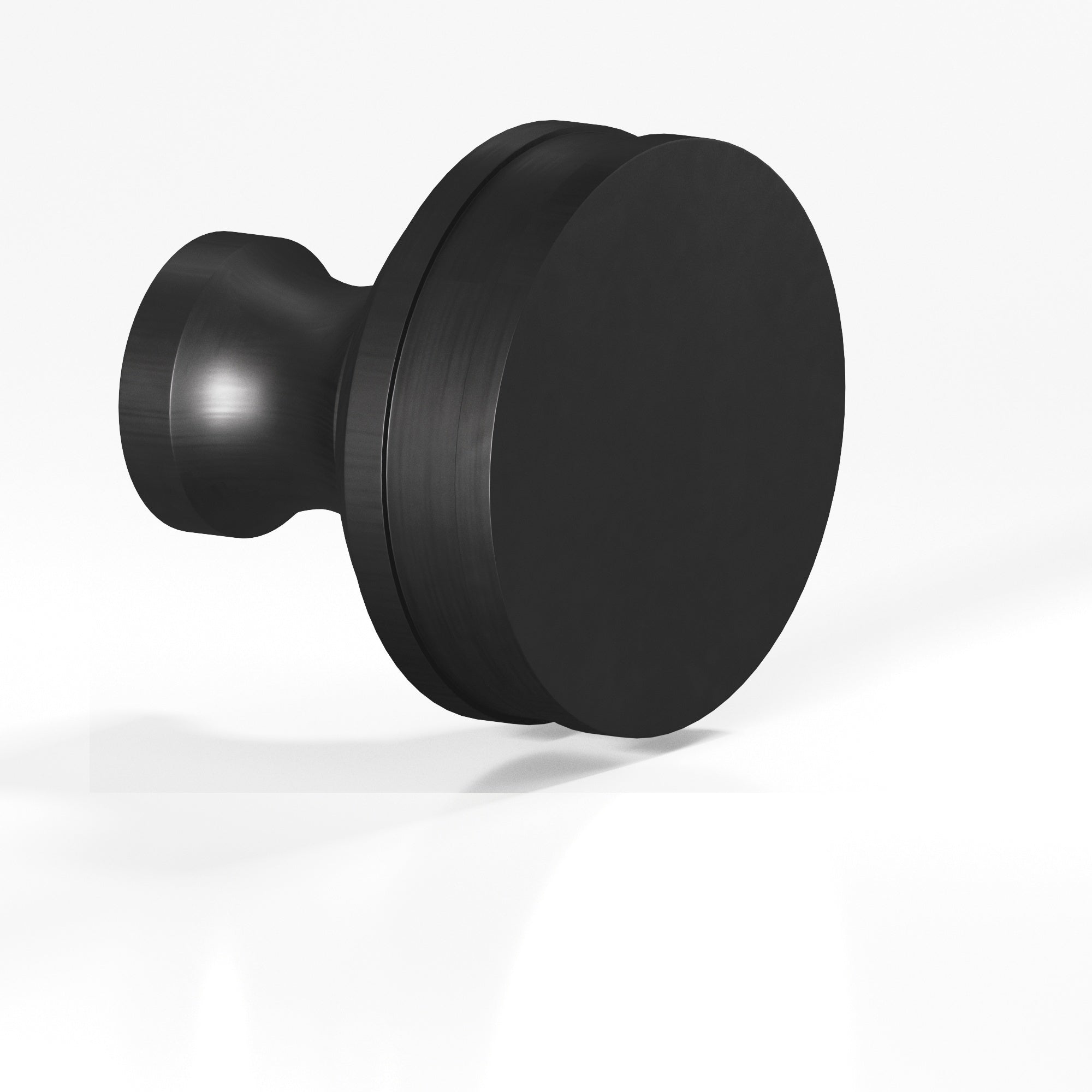 Colonial Bronze Series 581 1.25" Round Smooth Sandwich Cabinet Knob Back-To-Back Shower Kit Matte Satin Black / 1.25"