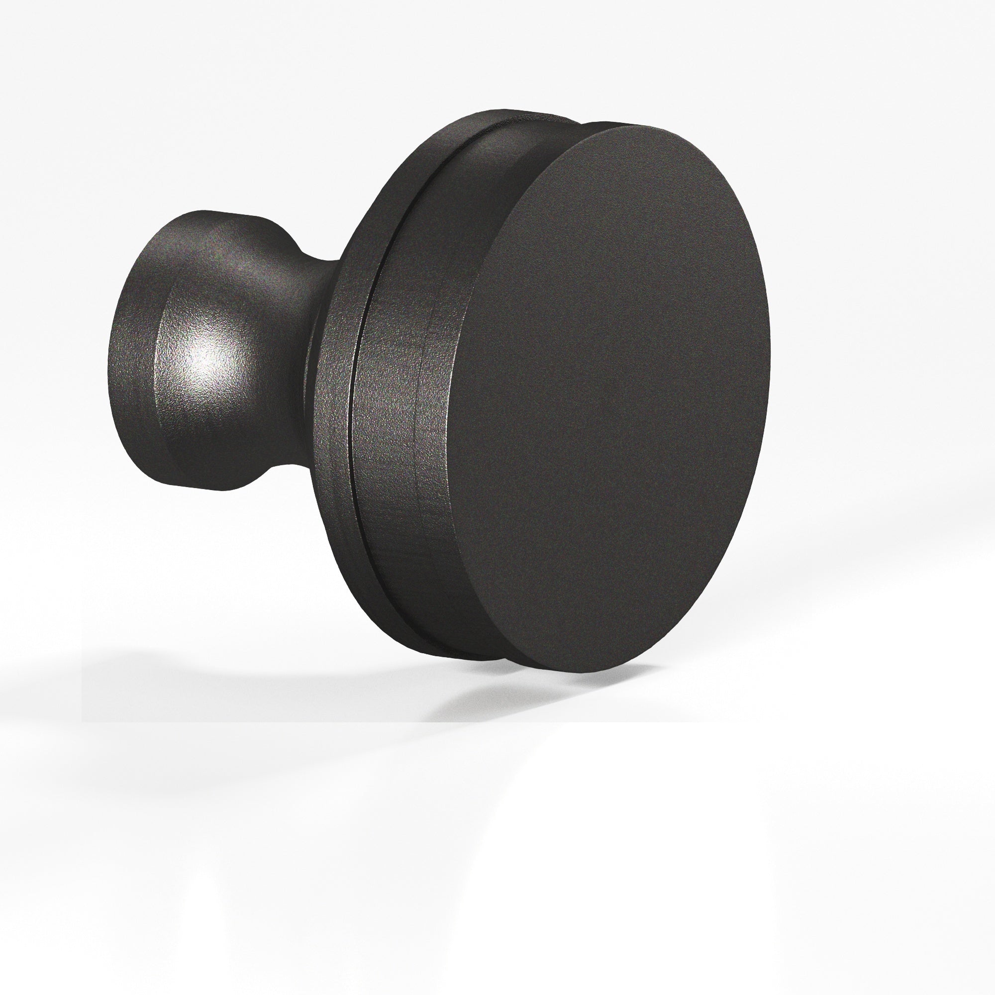 Colonial Bronze Series 580 1" Round Smooth Sandwich Cabinet Knob Frost Black™ / 1"