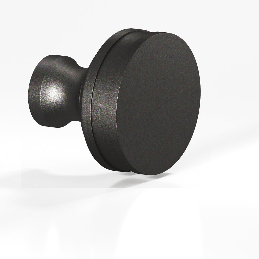 Colonial Bronze Series 582 1.5" Round Smooth Sandwich Cabinet Knob Back-To-Back Shower Kit Frost Black™ / 1.5"