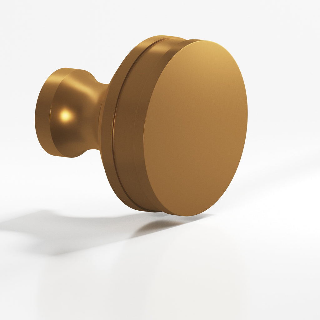 Colonial Bronze Series 581 1.25" Round Smooth Sandwich Cabinet Knob Back-To-Back Shower Kit Matte Light Statuary Bronze / 1.25"