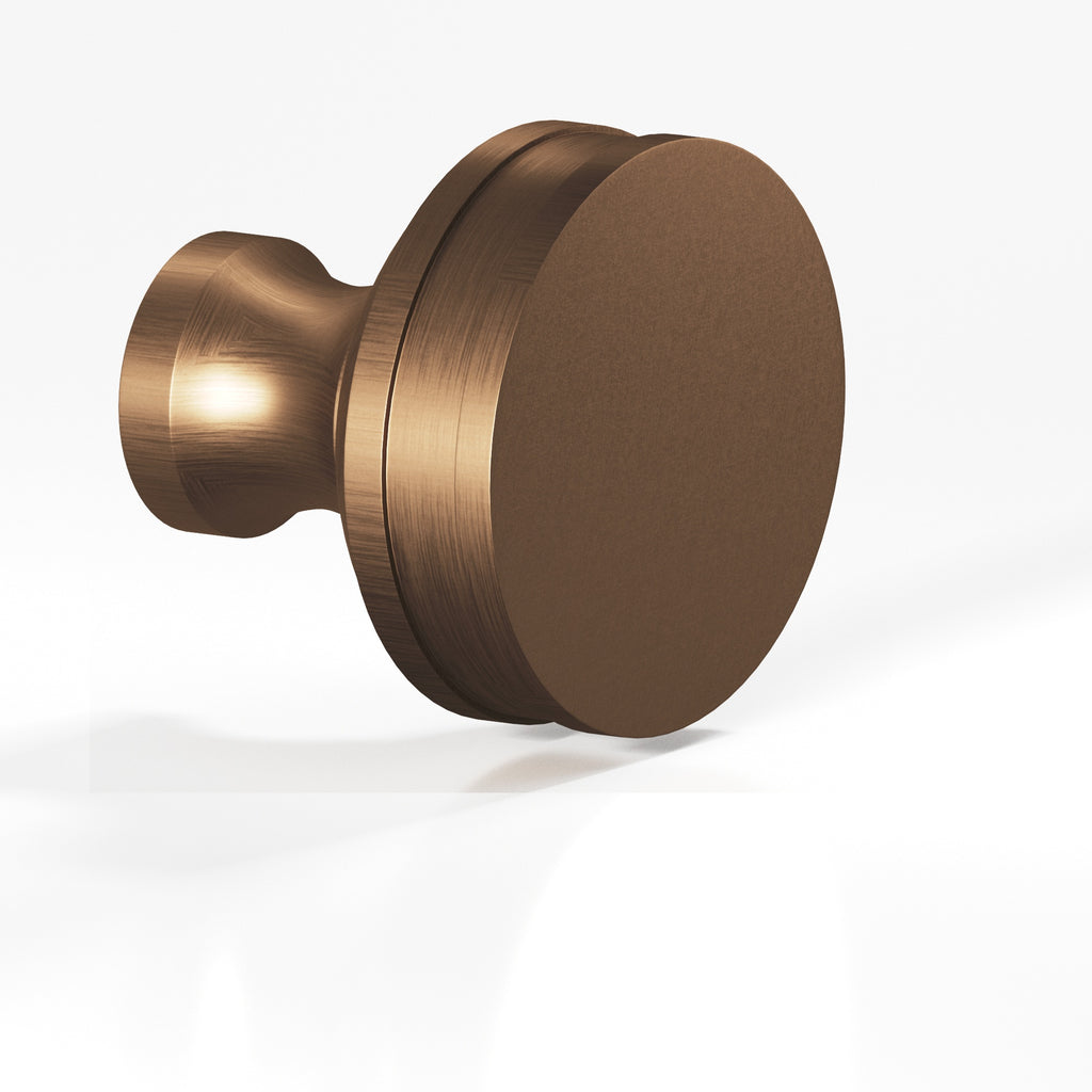 Colonial Bronze Series 581 1.25" Round Smooth Sandwich Cabinet Knob Back-To-Back Shower Kit Matte Oil Rubbed Bronze / 1.25"