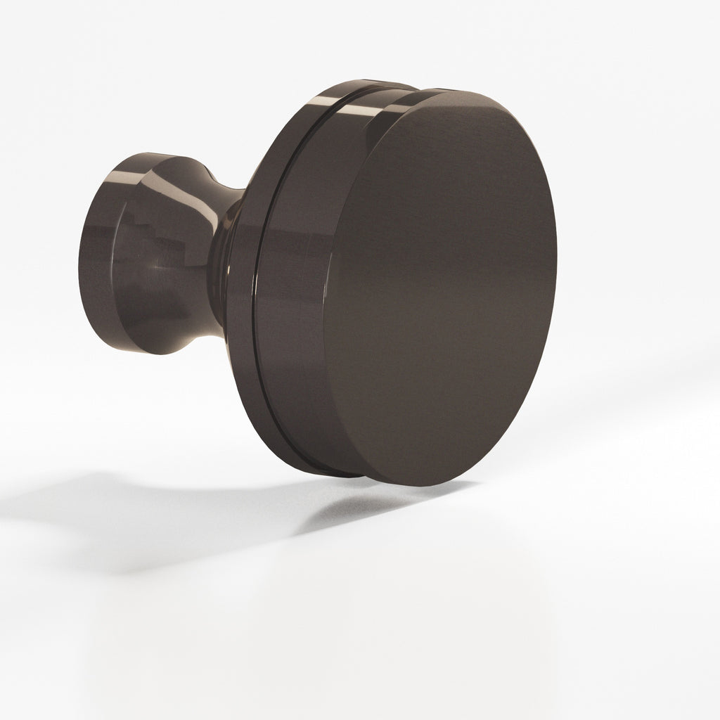 Colonial Bronze Series 581 1.25" Round Smooth Sandwich Cabinet Knob Back-To-Back Shower Kit Dark Statuary Bronze / 1.25"
