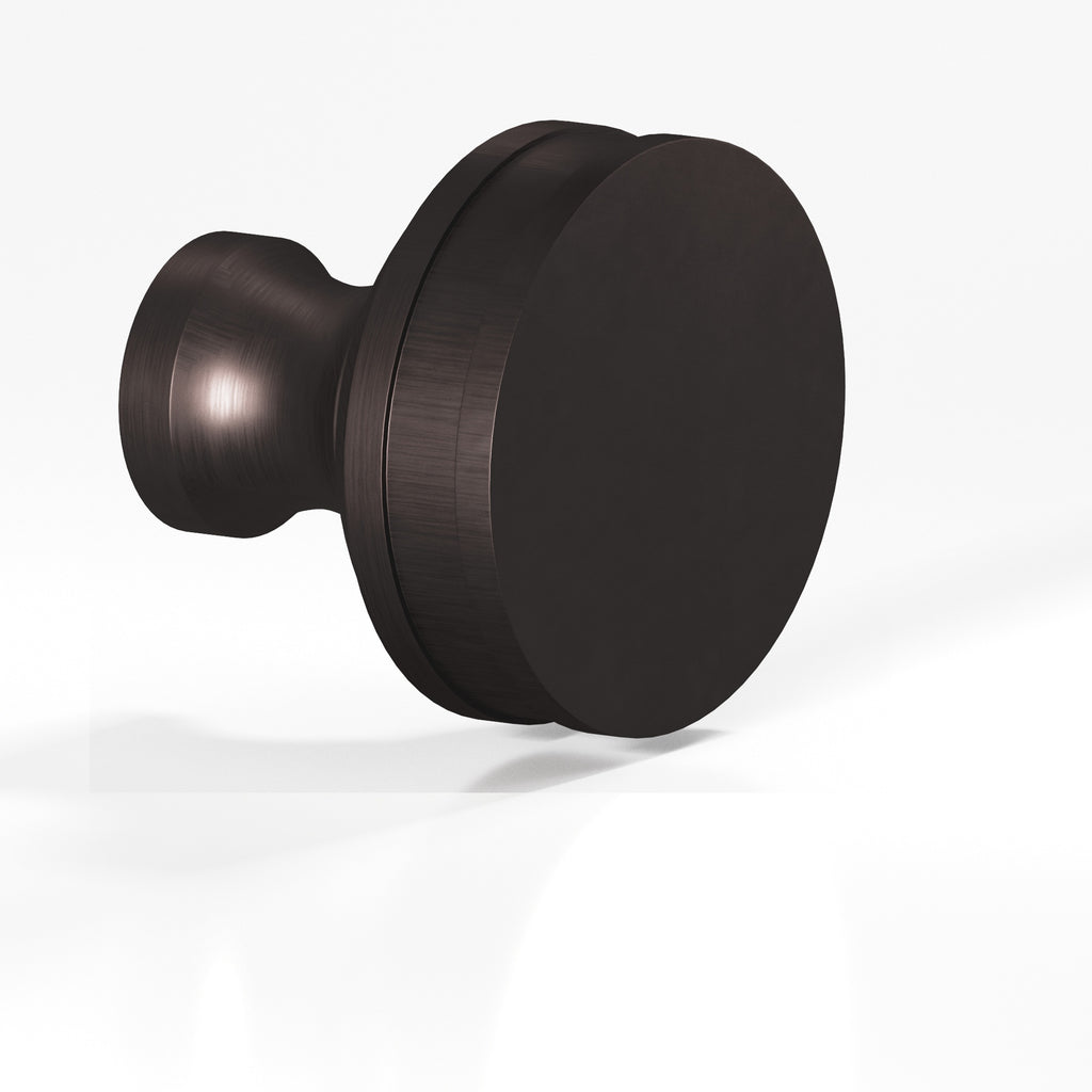 Colonial Bronze Series 582 1.5" Round Smooth Sandwich Cabinet Knob Back-To-Back Shower Kit Matte Dark Statuary Bronze / 1.5"