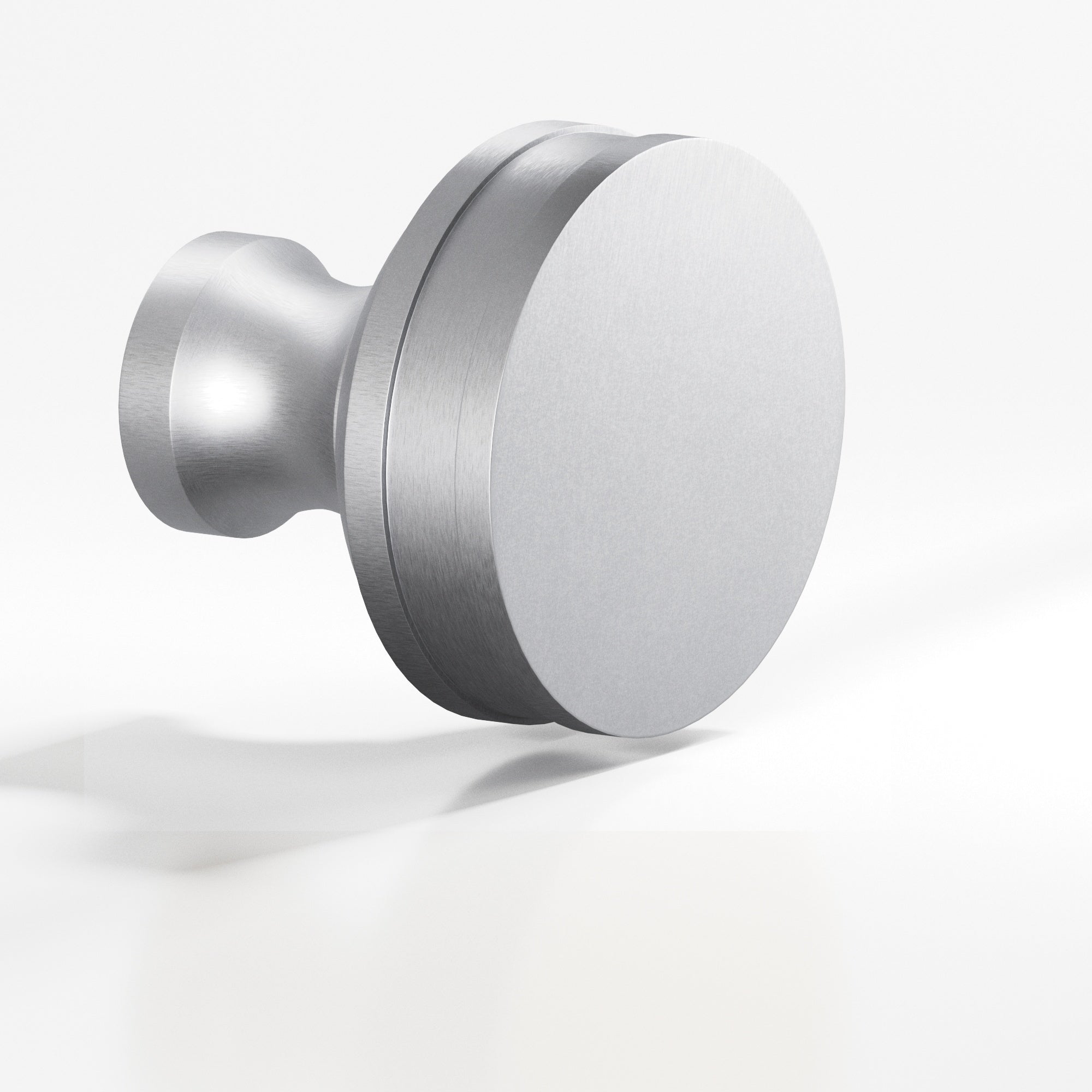 Colonial Bronze Series 581 1.25" Round Smooth Sandwich Cabinet Knob Back-To-Back Shower Kit Matte Satin Chrome / 1.25"