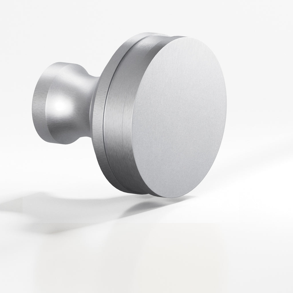 Colonial Bronze Series 582 1.5" Round Smooth Sandwich Cabinet Knob Back-To-Back Shower Kit Matte Satin Chrome / 1.5"