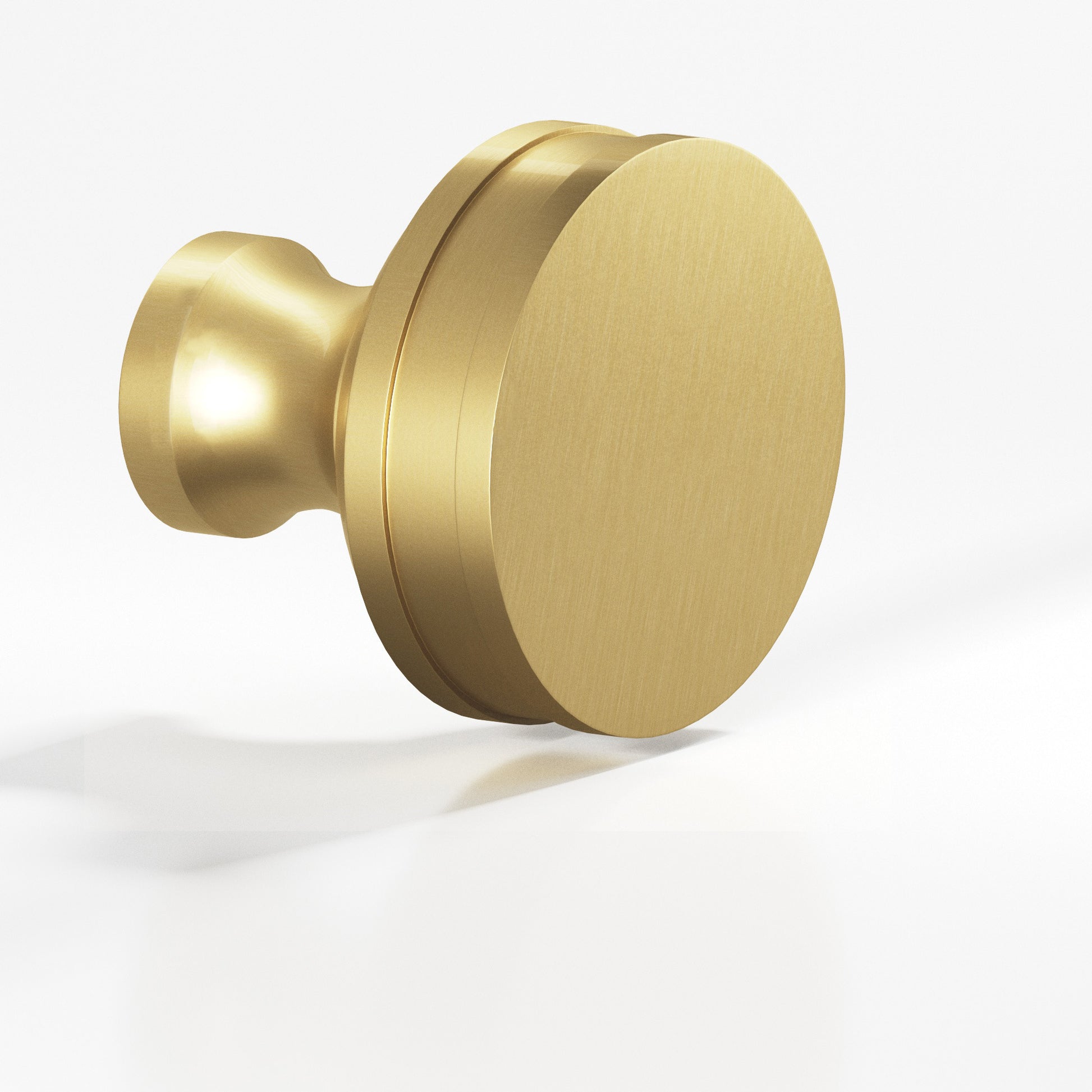 Colonial Bronze Series 582 1.5" Round Smooth Sandwich Cabinet Knob Back-To-Back Shower Kit Satin Brass / 1.5"