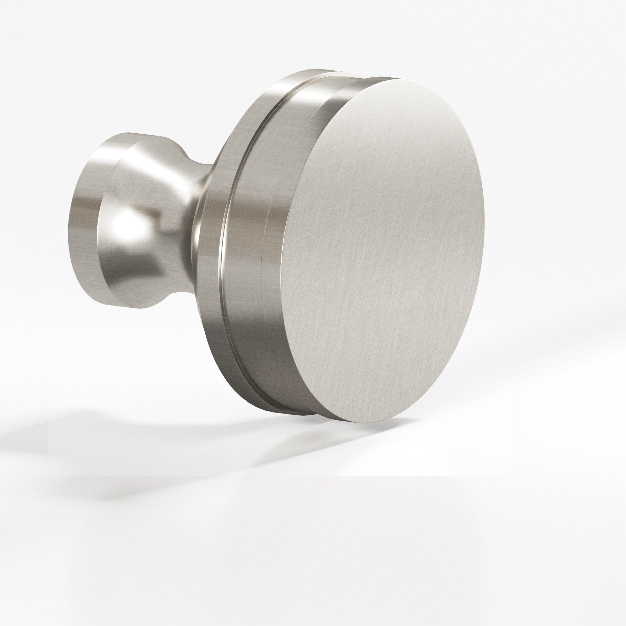 Colonial Bronze Series 581 1.25" Round Smooth Sandwich Cabinet Knob Back-To-Back Shower Kit Satin Nickel / 1.25"