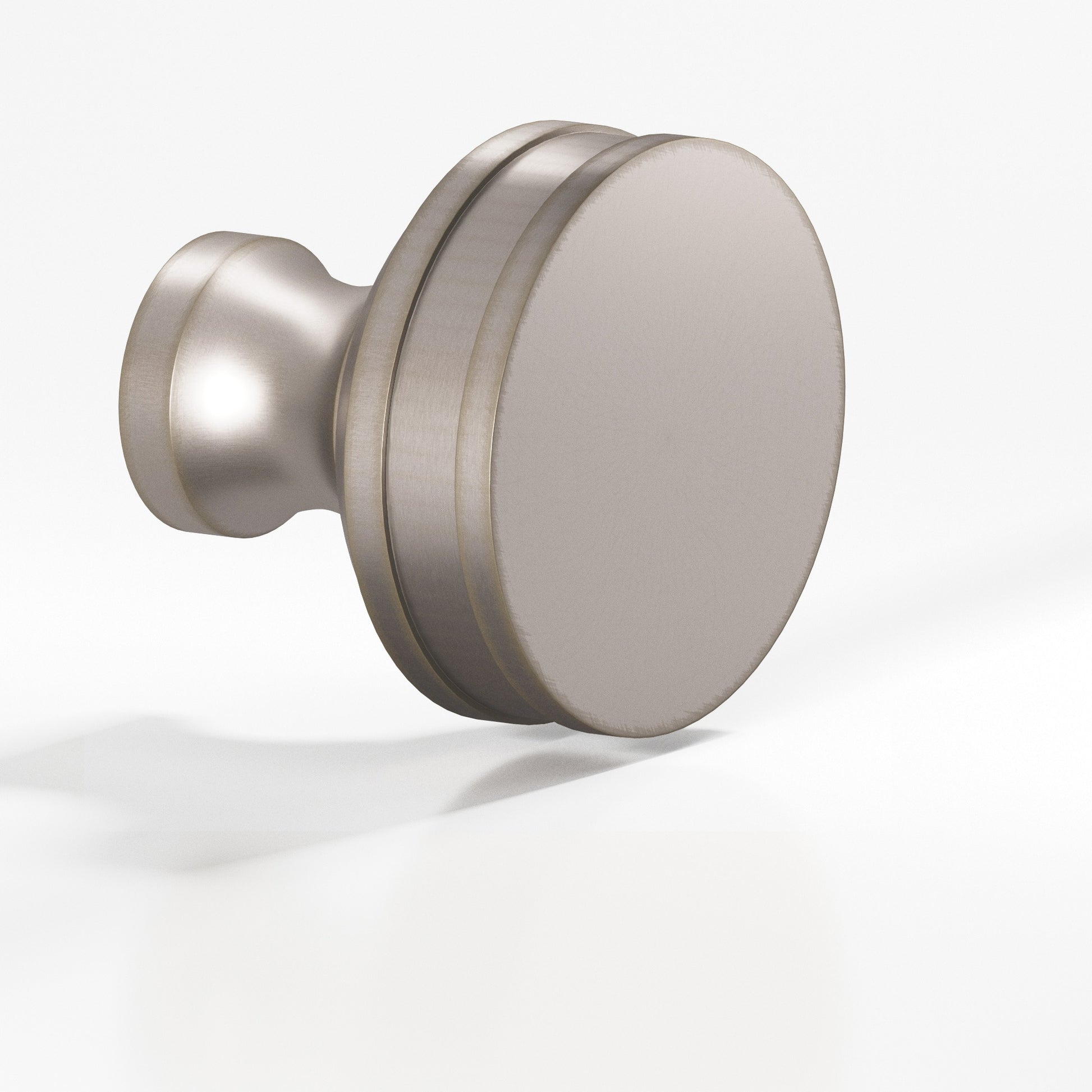 Colonial Bronze Series 582 1.5" Round Smooth Sandwich Cabinet Knob Back-To-Back Shower Kit Pewter / 1.5"