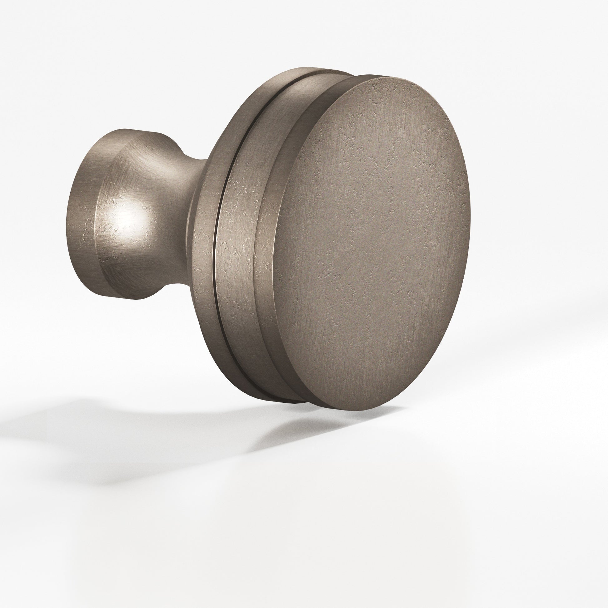 Colonial Bronze Series 581 1.25" Round Smooth Sandwich Cabinet Knob Back-To-Back Shower Kit Distressed Pewter / 1.25"