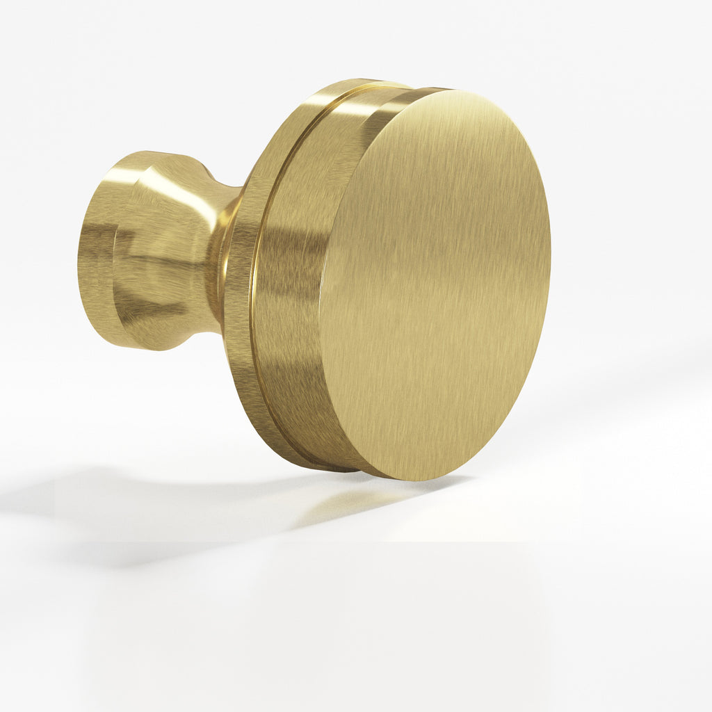 Colonial Bronze Series 582 1.5" Round Smooth Sandwich Cabinet Knob Back-To-Back Shower Kit Antique Brass / 1.5"