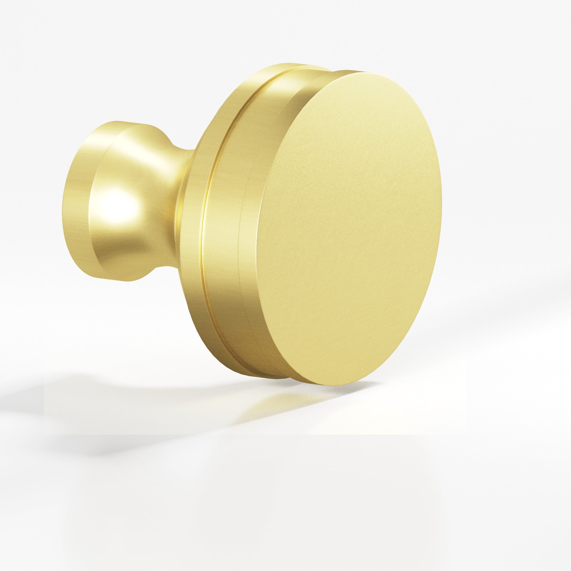 Colonial Bronze Series 582 1.5" Round Smooth Sandwich Cabinet Knob Back-To-Back Shower Kit Matte Satin Brass / 1.5"