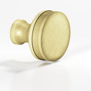 Colonial Bronze Series 580 1" Round Smooth Sandwich Cabinet Knob Distressed Antique Brass / 1"