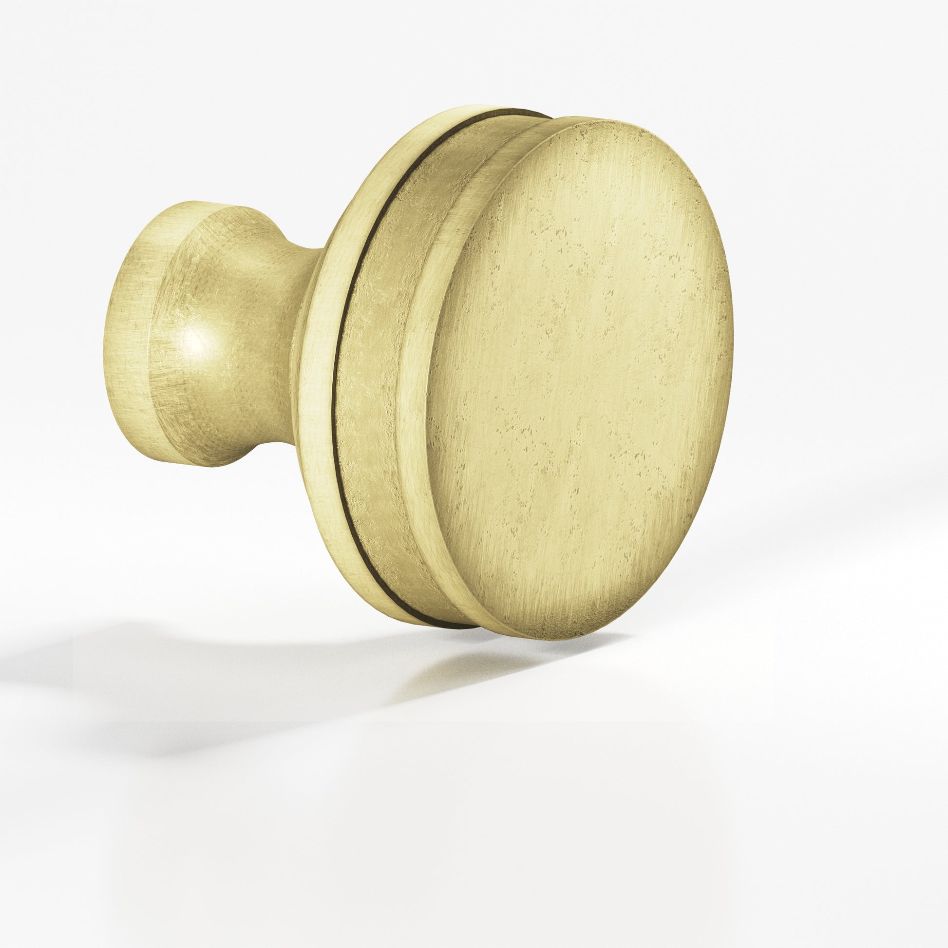 Colonial Bronze Series 582 1.5" Round Smooth Sandwich Cabinet Knob Back-To-Back Shower Kit Distressed Antique Brass / 1.5"