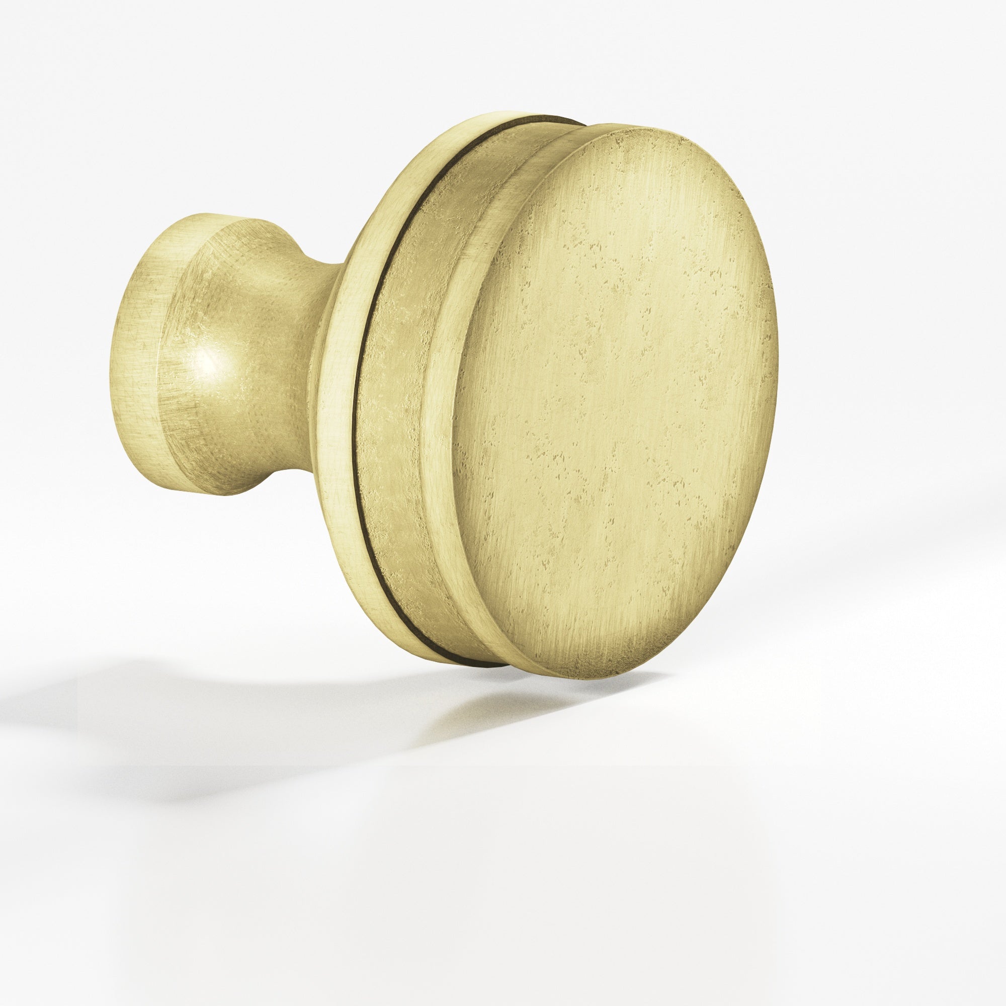 Colonial Bronze Series 581 1.25" Round Smooth Sandwich Cabinet Knob Back-To-Back Shower Kit Distressed Antique Brass / 1.25"