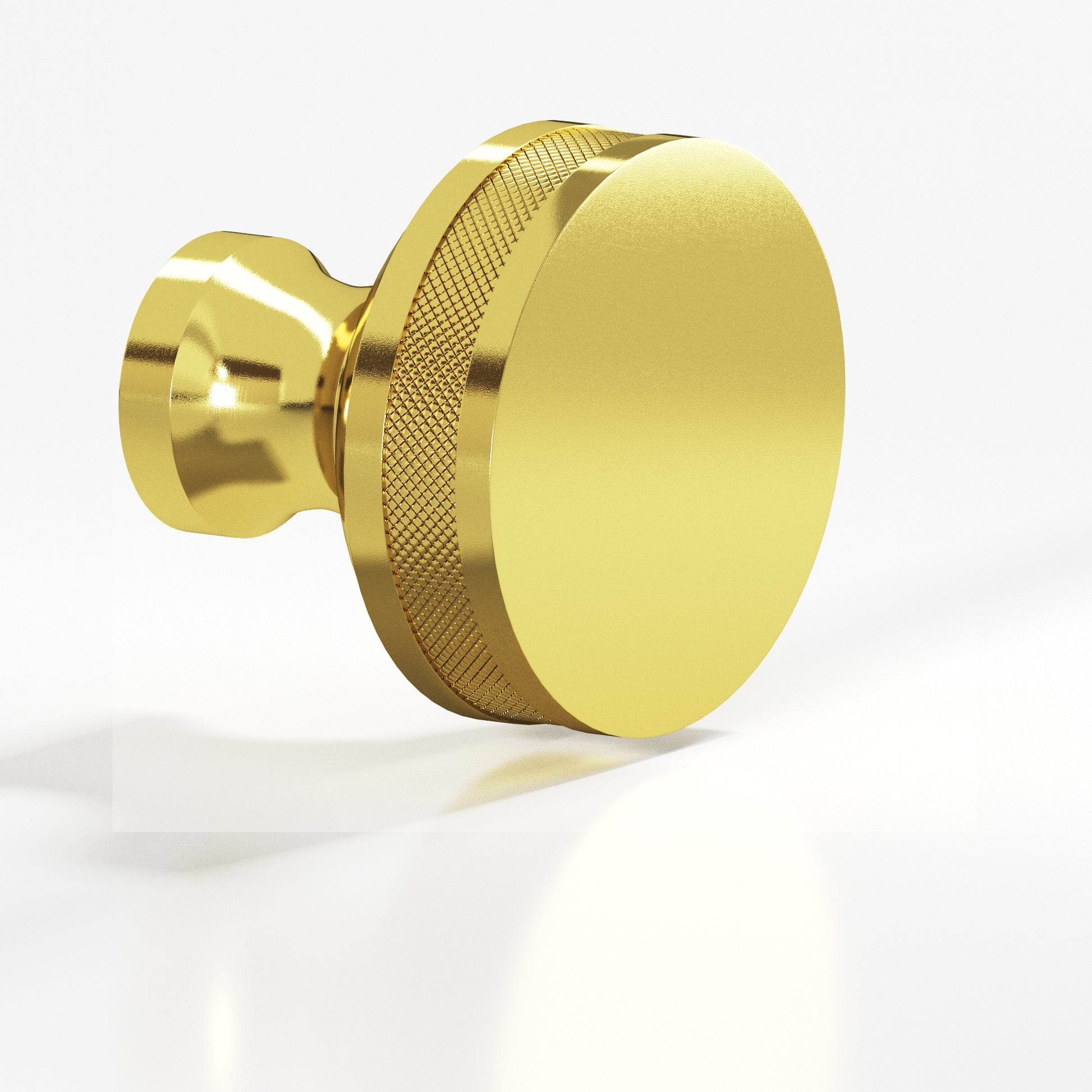 Colonial Bronze Series 586 1" Round Diamond-Knurled Sandwich Cabinet Knob French Gold / 1"