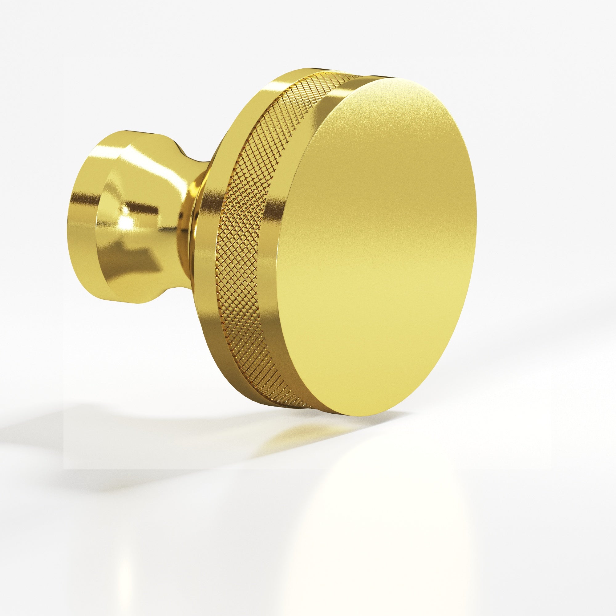 Colonial Bronze Series 586 1" Round Diamond-Knurled Sandwich Cabinet Knob French Gold / 1"