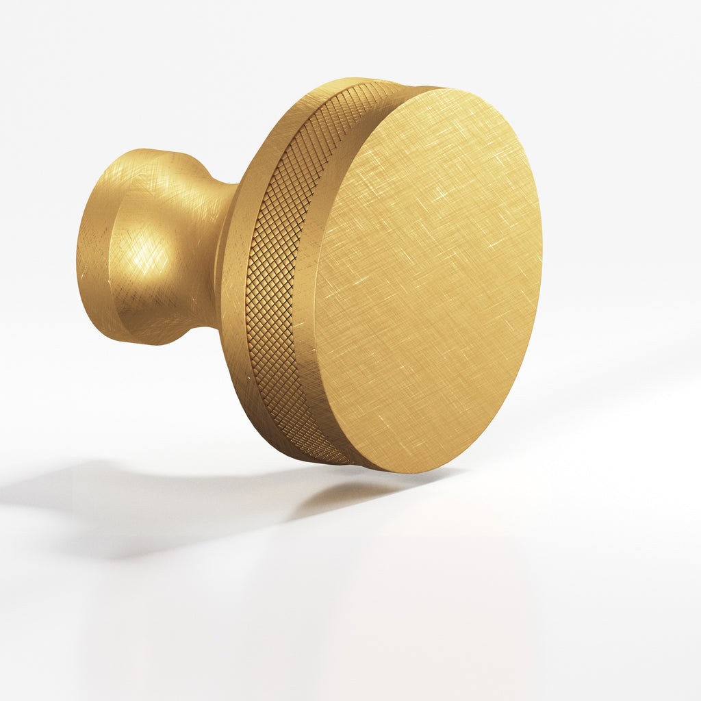 Colonial Bronze Series 586 1" Round Diamond-Knurled Sandwich Cabinet Knob Weathered Brass / 1"