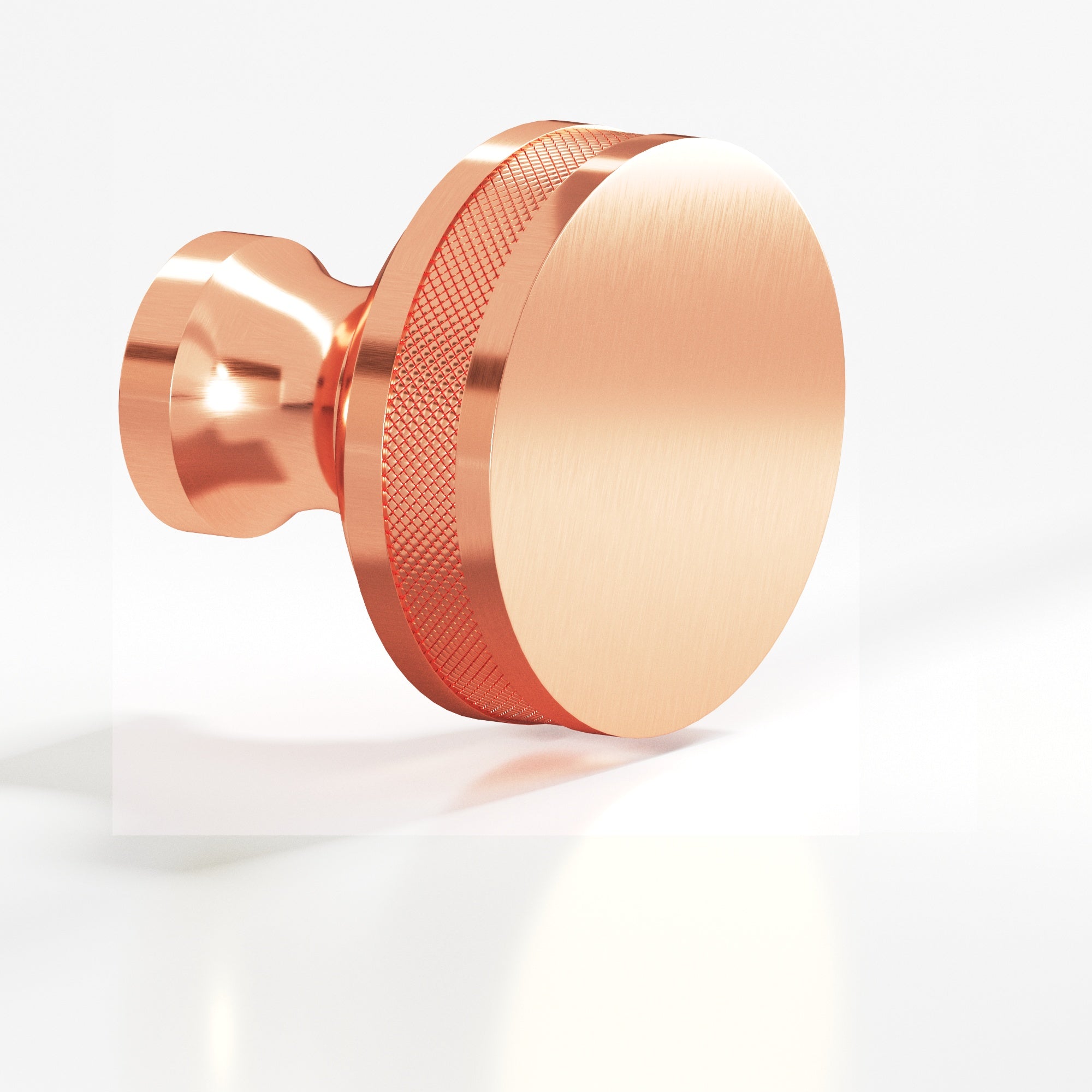 Colonial Bronze Series 586 1" Round Diamond-Knurled Sandwich Cabinet Knob Satin Copper / 1"